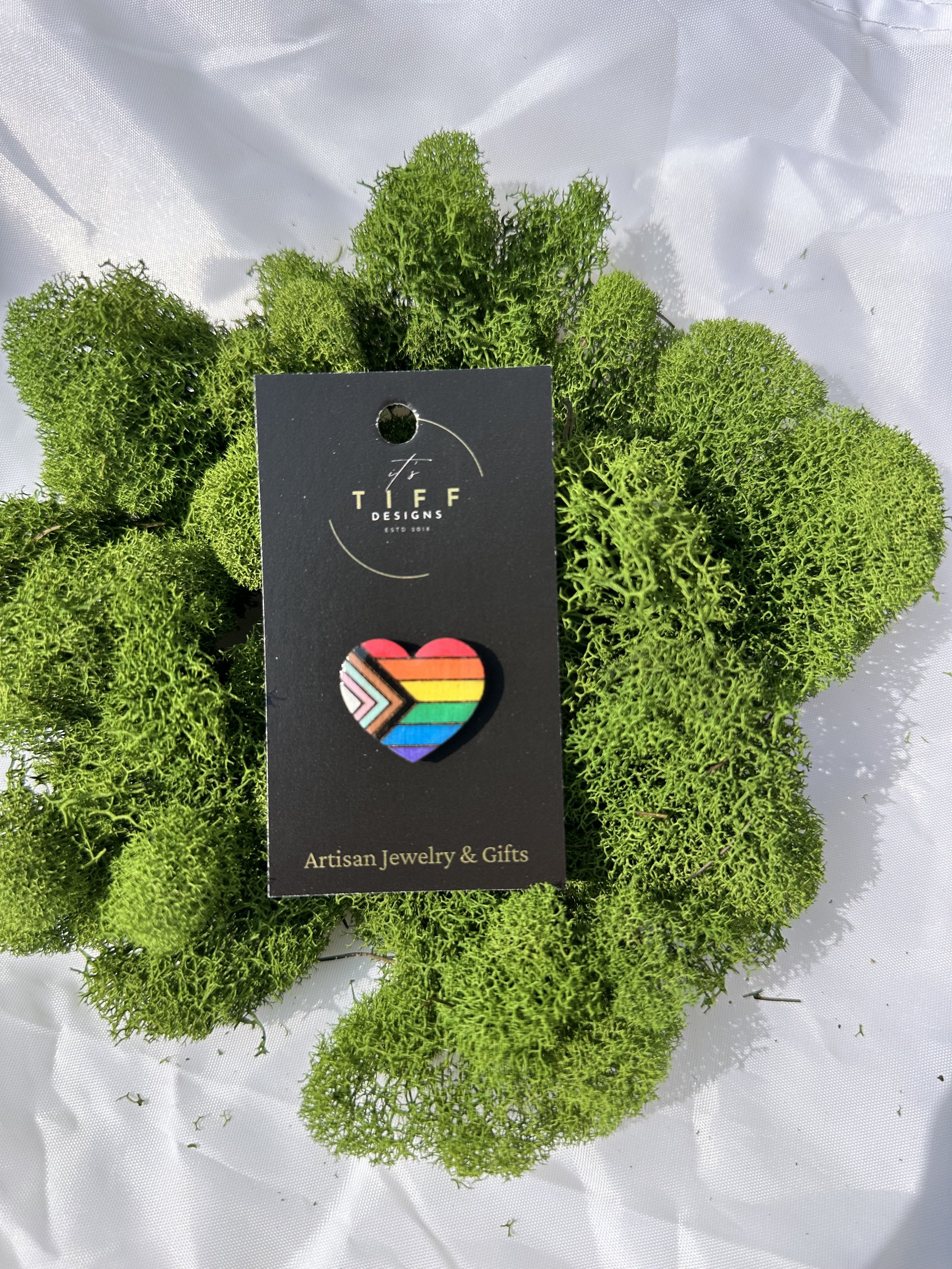 Progress Heart Flag Pin