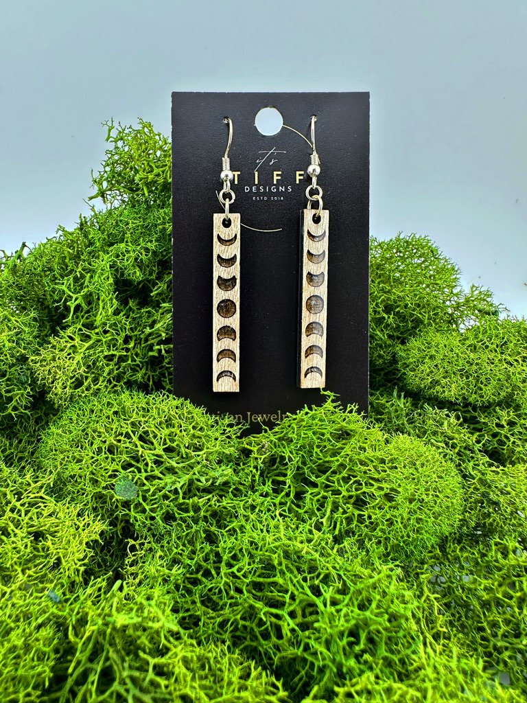 Long Moon Phase Earrings