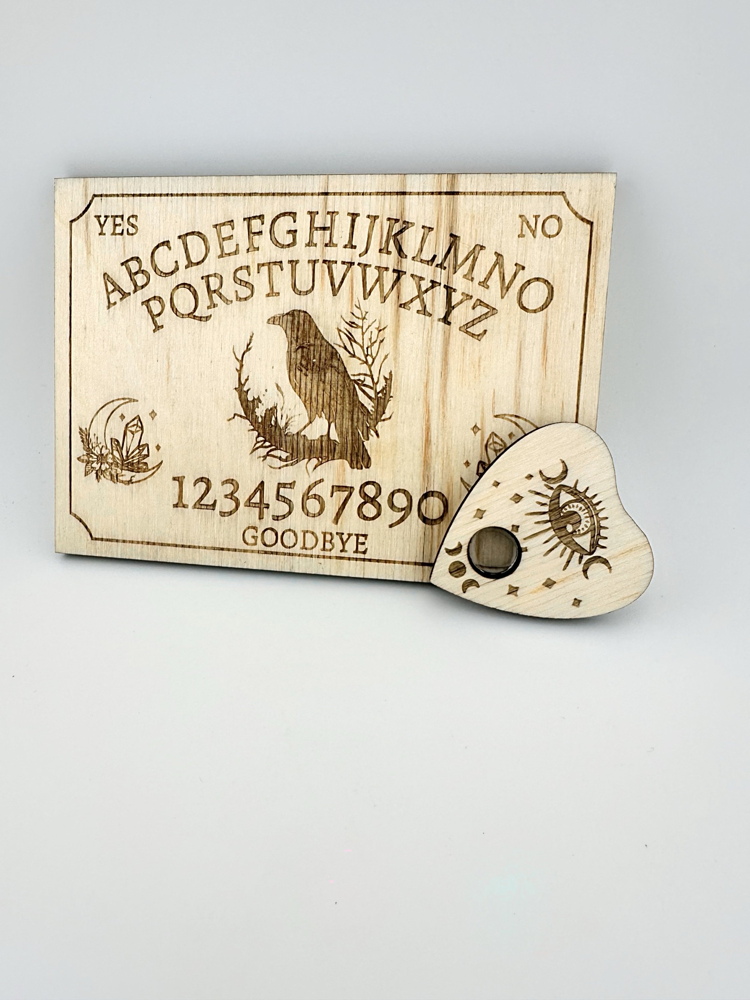 Travel Spirit Board Set | Maple Wood Talking Board with Planchette | Handcrafted in PEI