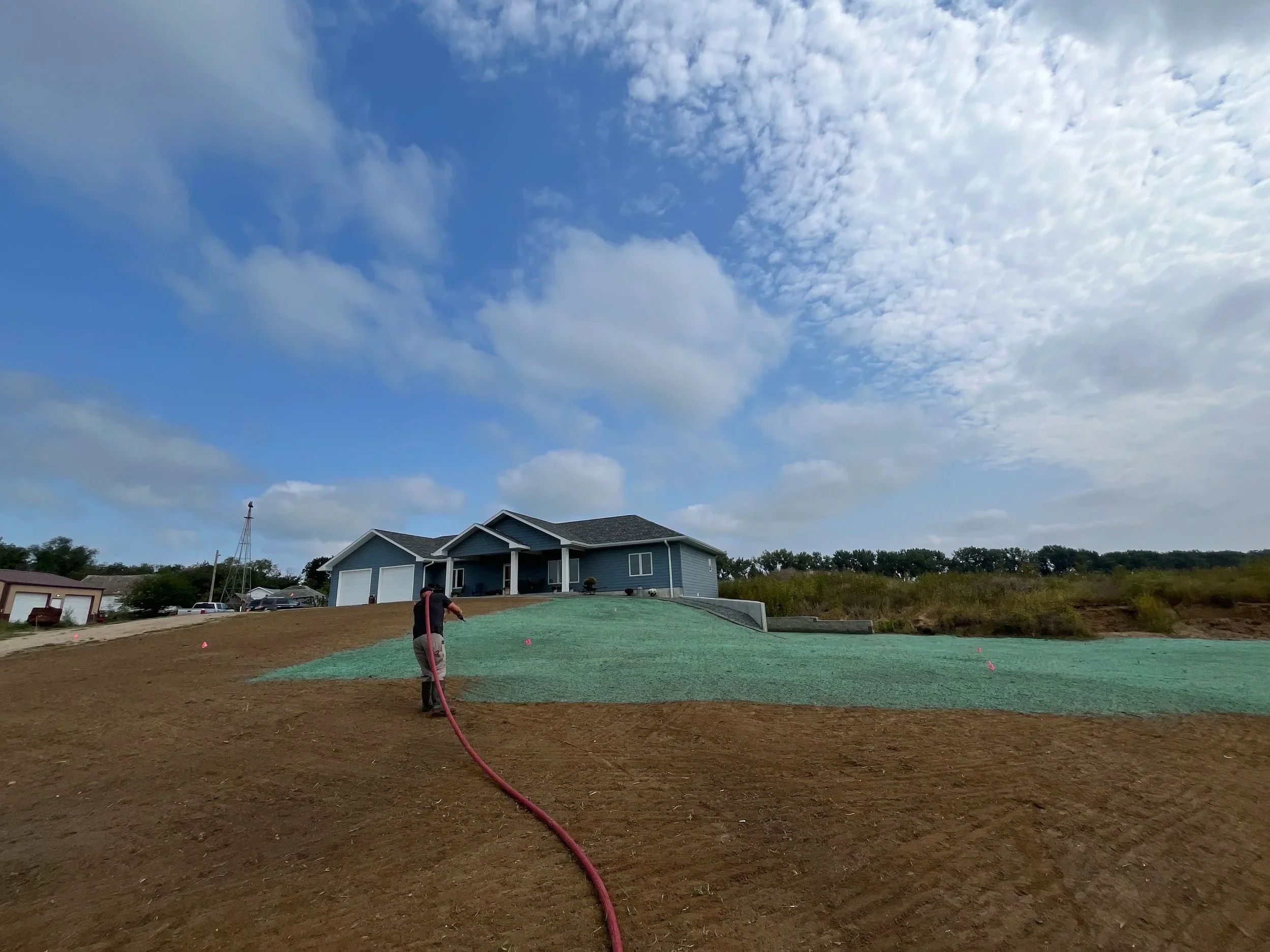 Hydroseed Application for a new yard Norfolk NE