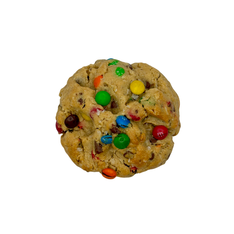 oat cookie with various chocolate-based ingredients