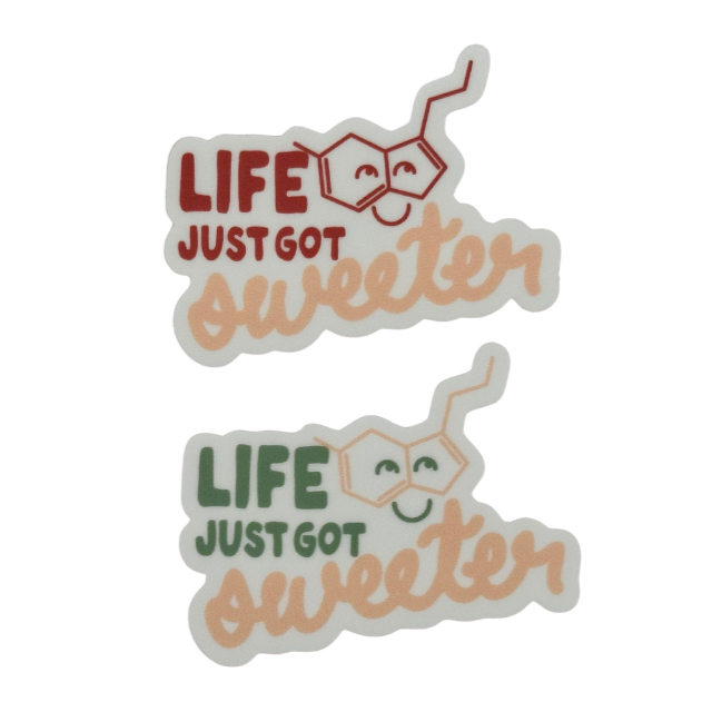 Life Just Got Sweeter Smiley Sticker