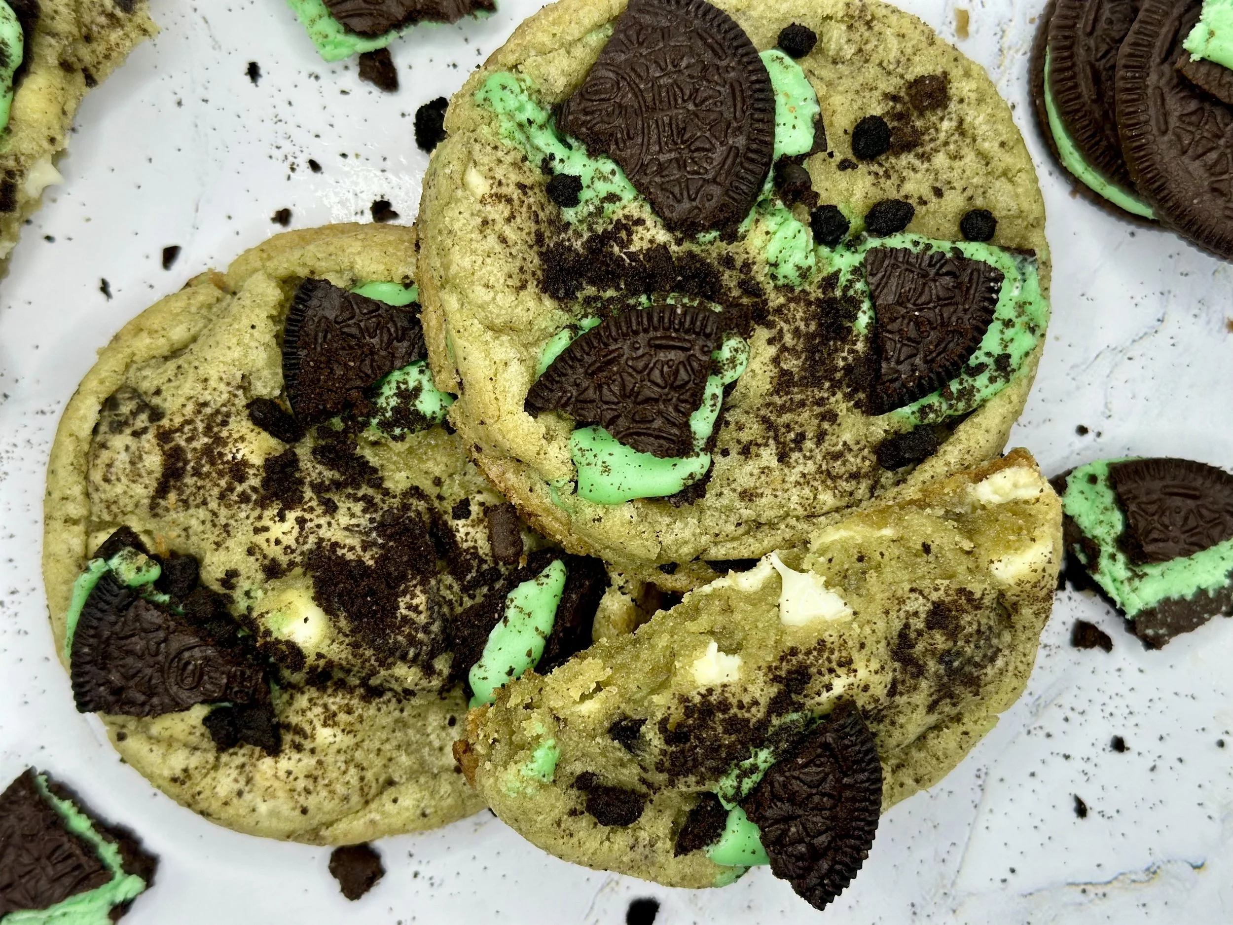 cookie with mint OREOs.