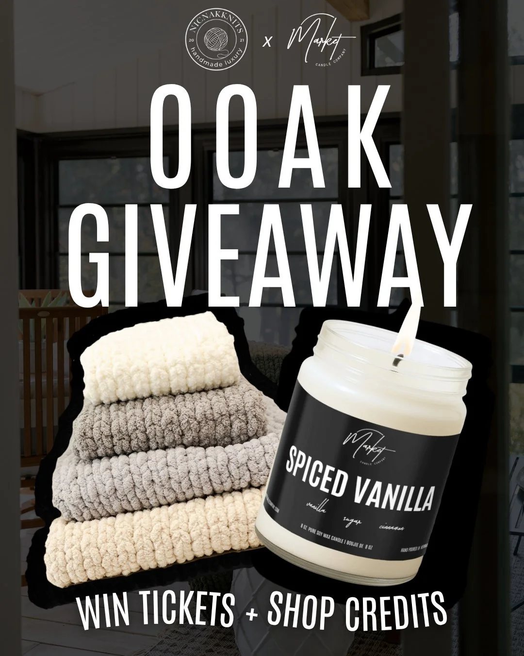 The ultimate cozy shopping spree is calling 📞⁠
⁠
We're giving you a chance to win an epic, cozy giveaway brought to you by  @marketcandlecompany and @nicnakknits!⁠
⁠
Enter for a chance to win four tickets to @ooak_toronto, a $50 @marketcandlecompany