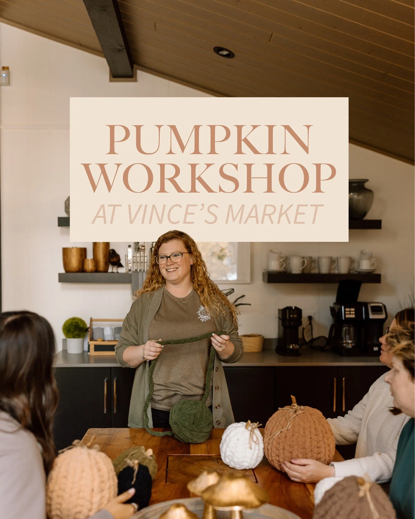 SPOOKY SZN IS AROUND THE CORNER 👀🎃⁠
⁠
So, let's get crafting! (duh!)⁠
⁠
Join me at Vince&rsquo;s Market Event Space in Sharon on Thursday, September 24 for a cozy, beginner-friendly Chunky Knit Pumpkin Workshop.⁠
⁠
Together, we&rsquo;ll create a se
