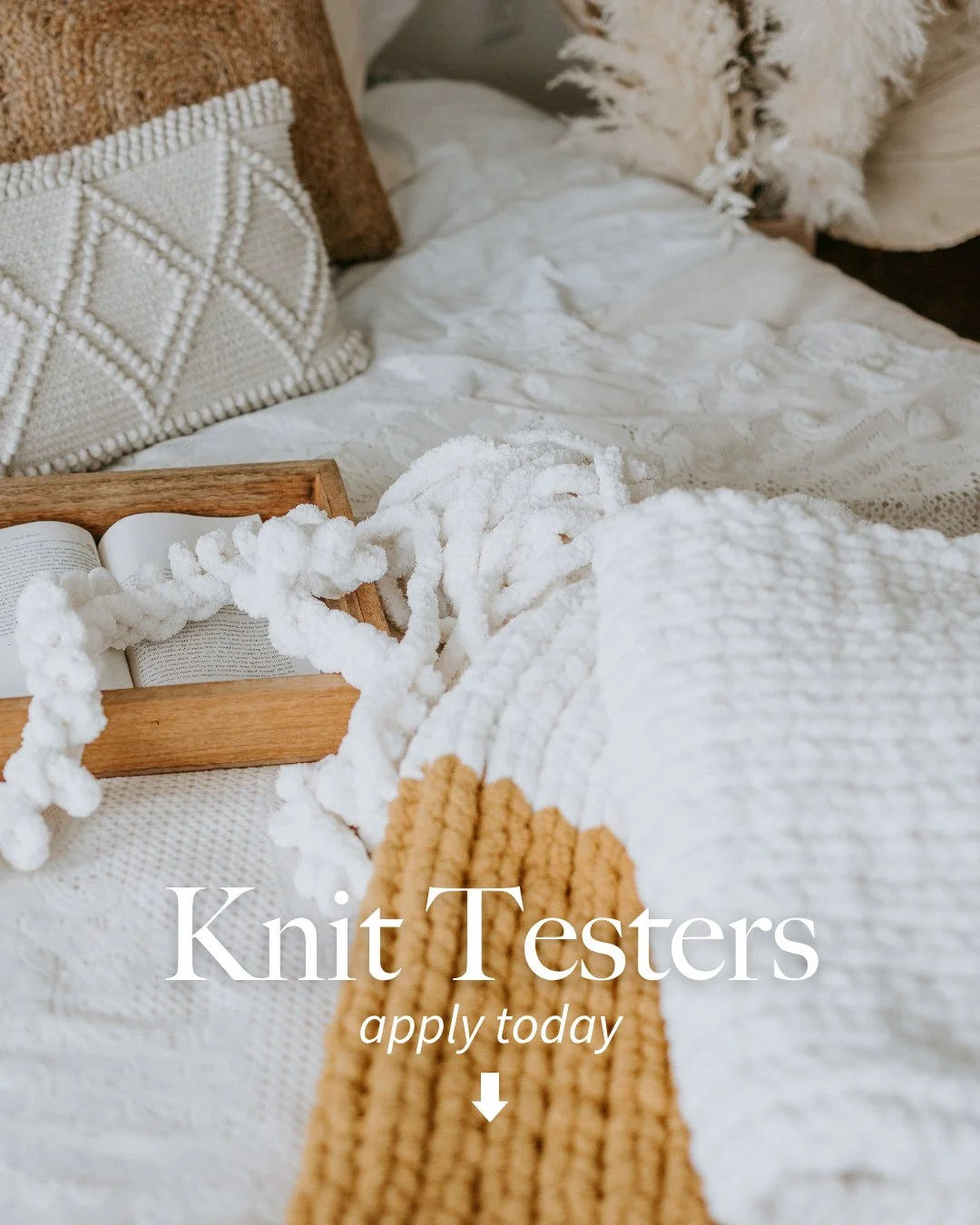 KNIT TESTERS NEEDED🤍🤫⁠
⁠
I&rsquo;ve been working on something NEW behind the scenes at Nicnakknits&hellip; and we need a few of you to help me put it to the test. 👀⁠
⁠
We&rsquo;re looking for a small group of knit testers to try our brand-new kits