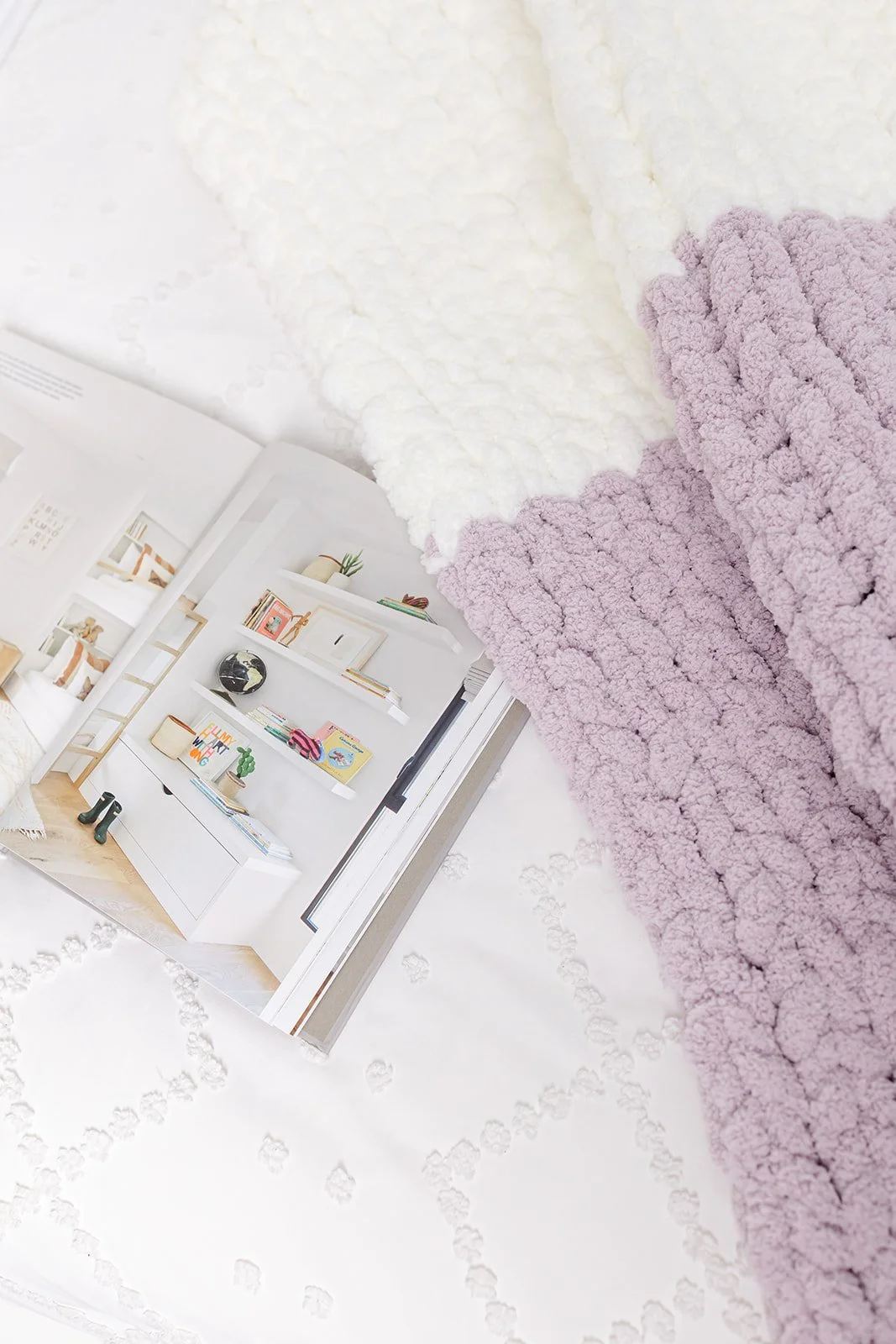 Handmade chunky knit chenille blanket made in Canada — The Dini