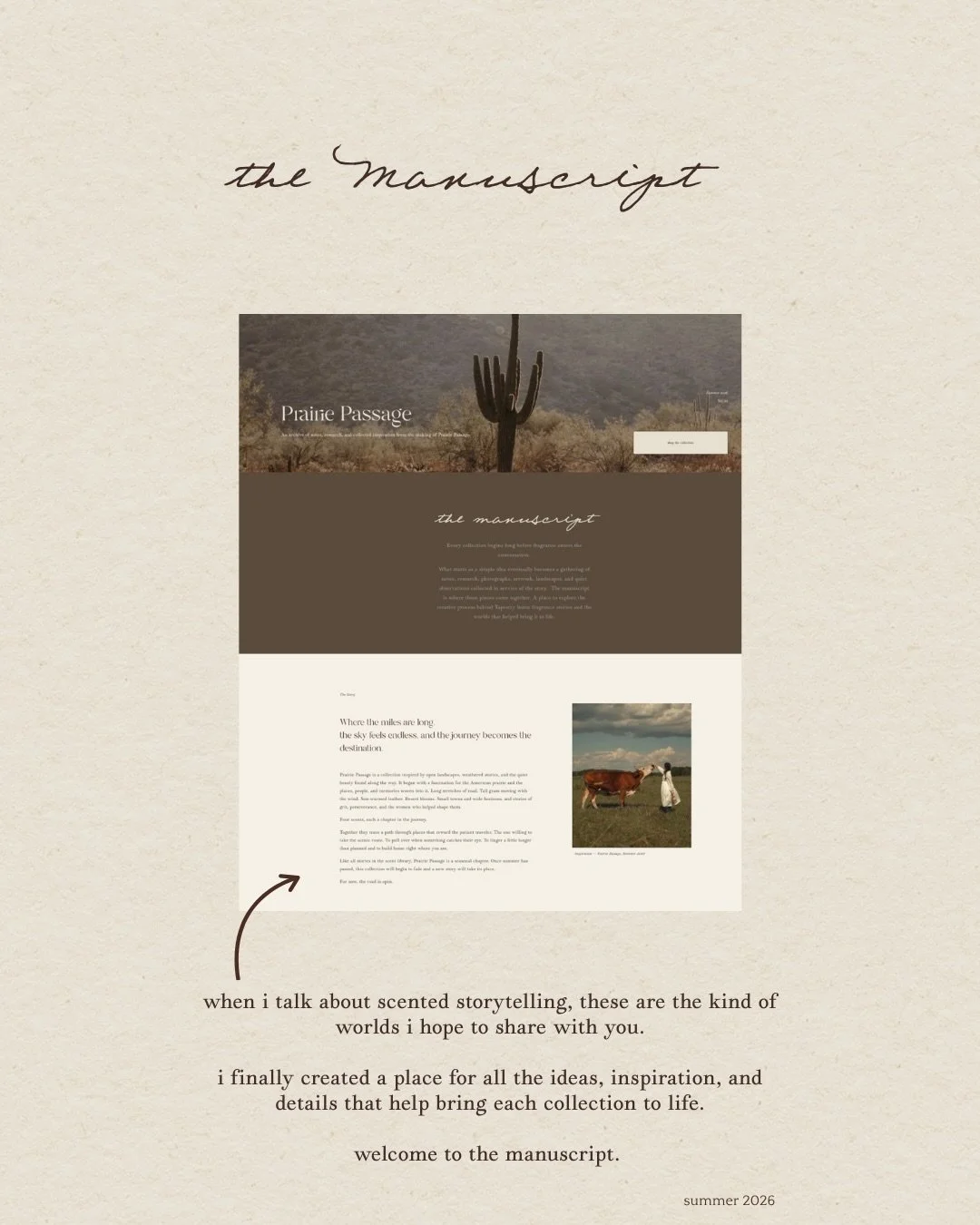 there&rsquo;s a new page on the site called:

 🖊️ the manuscript. 

think of it as a place where you&rsquo;ll find the stories behind the scents, the inspiration behind each season, and the creative process behind every chapter. 

💌 so, if you&rsqu