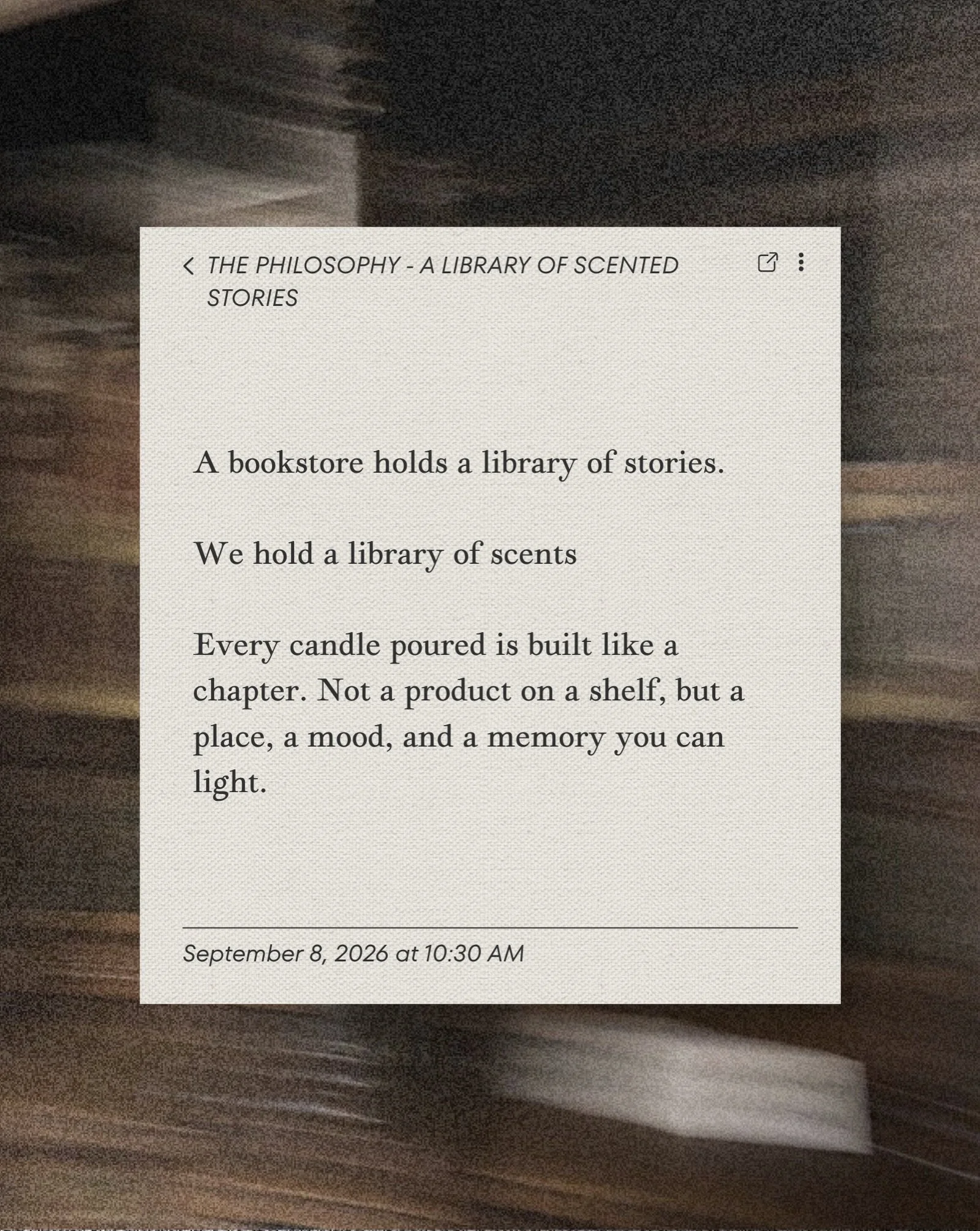We&rsquo;ve had a lot of new faces around here lately!

So it feels like a good time to share how our library of scented stories actually works. 📖

Swipe through for the full details.
From the philosophy, to the four-chapter structure, understanding