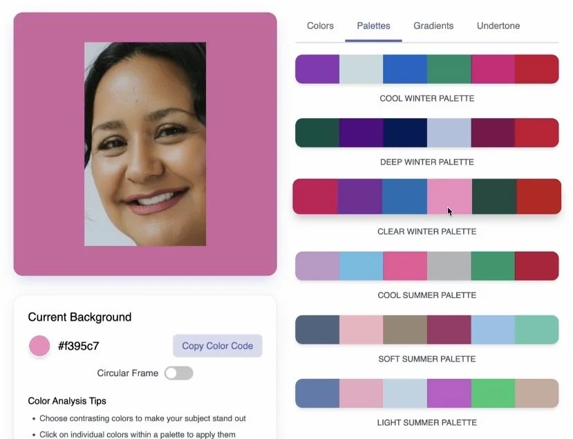 COLOR ANALYSIS VIRTUAL TOOL