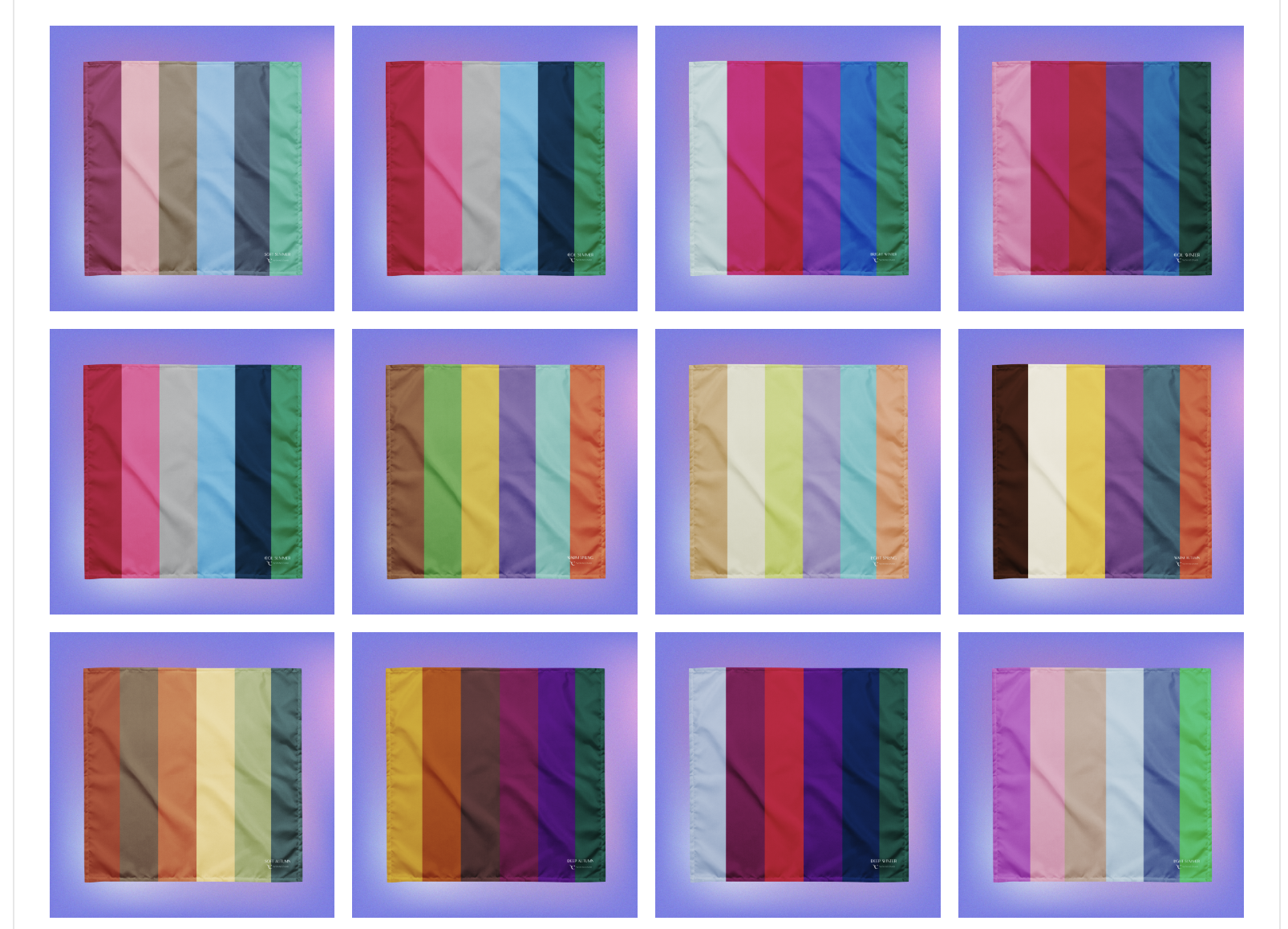 12 SEASON COLOR ANALYSIS DRAPES