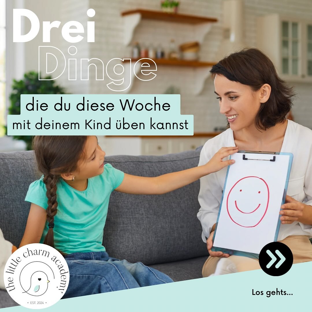 Gutes Benehmen beginnt im Kleinen &ndash; und wirkt ein Leben lang. 
Diese Woche kannst du deinem Kind spielerisch drei einfache, aber wirkungsvolle Umgangsformen n&auml;herbringen:
👋 Begr&uuml;&szlig;ung mit Blickkontakt
🙏 Danke sagen bei kleinen 