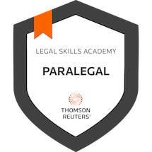 Badge for Thomson Reuters Legal Skills Academy Paralegal Program