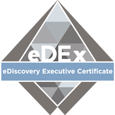 eDiscovery Executive Certificate logo with geometric design