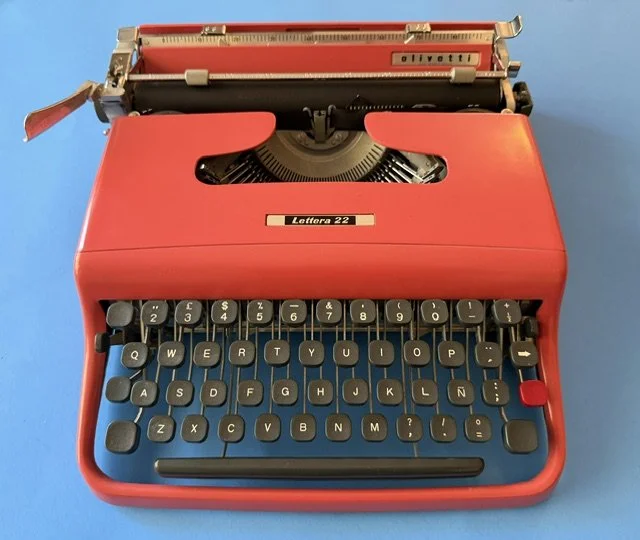 Pink Olivetti Lettera typewriter