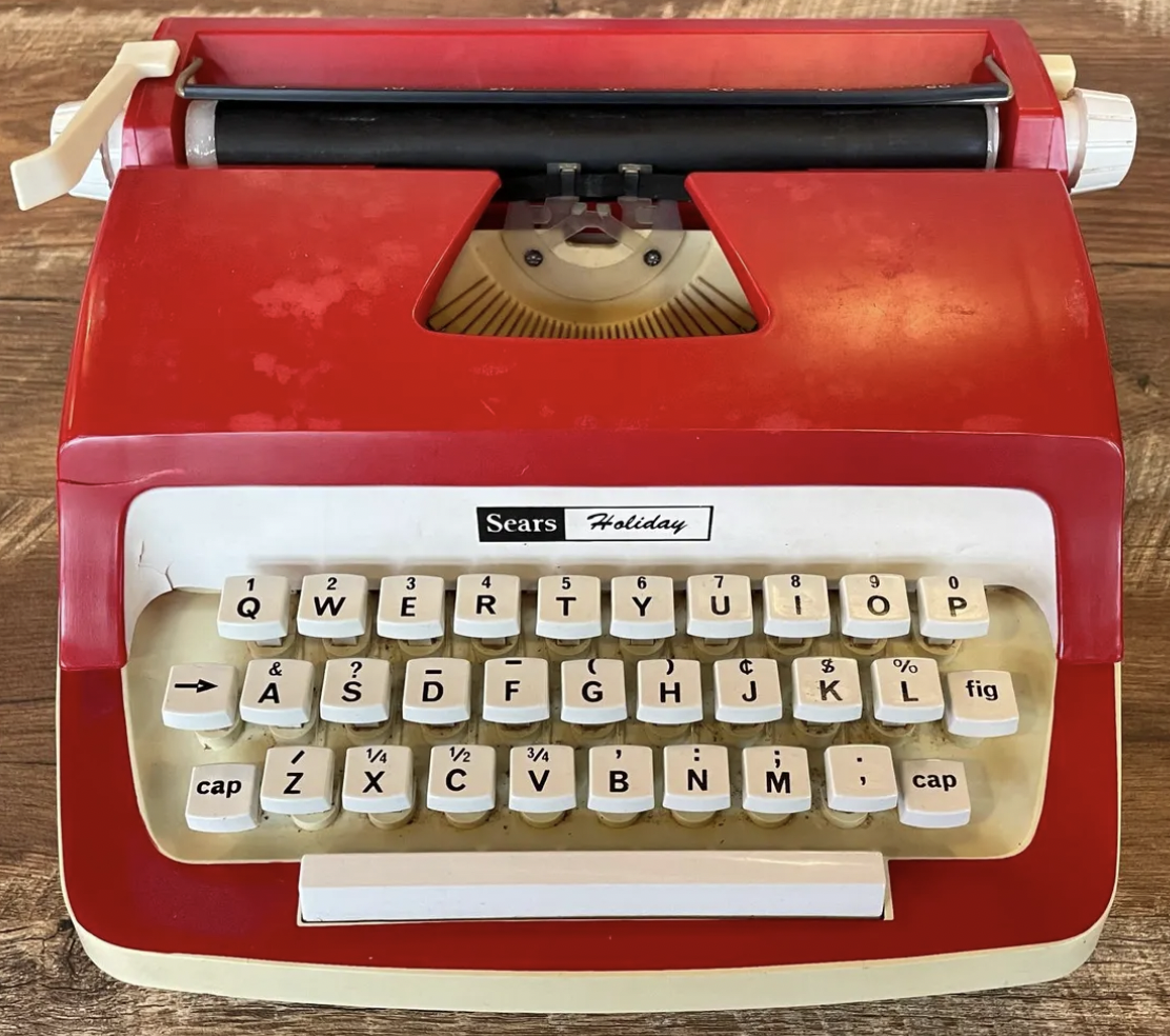 Red Sears Toy Typewriter