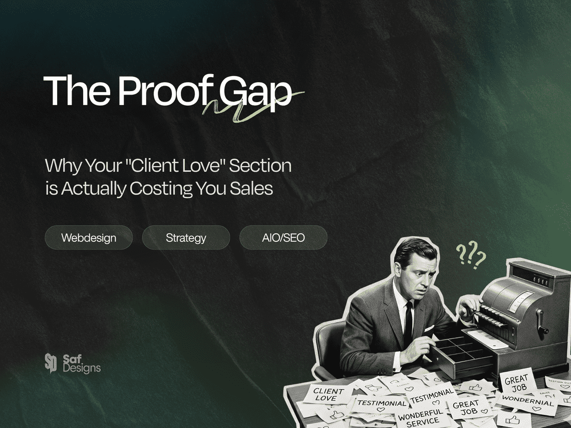 The Proof Gap: Why Your "Client Love" Section is Actually Costing You Sales