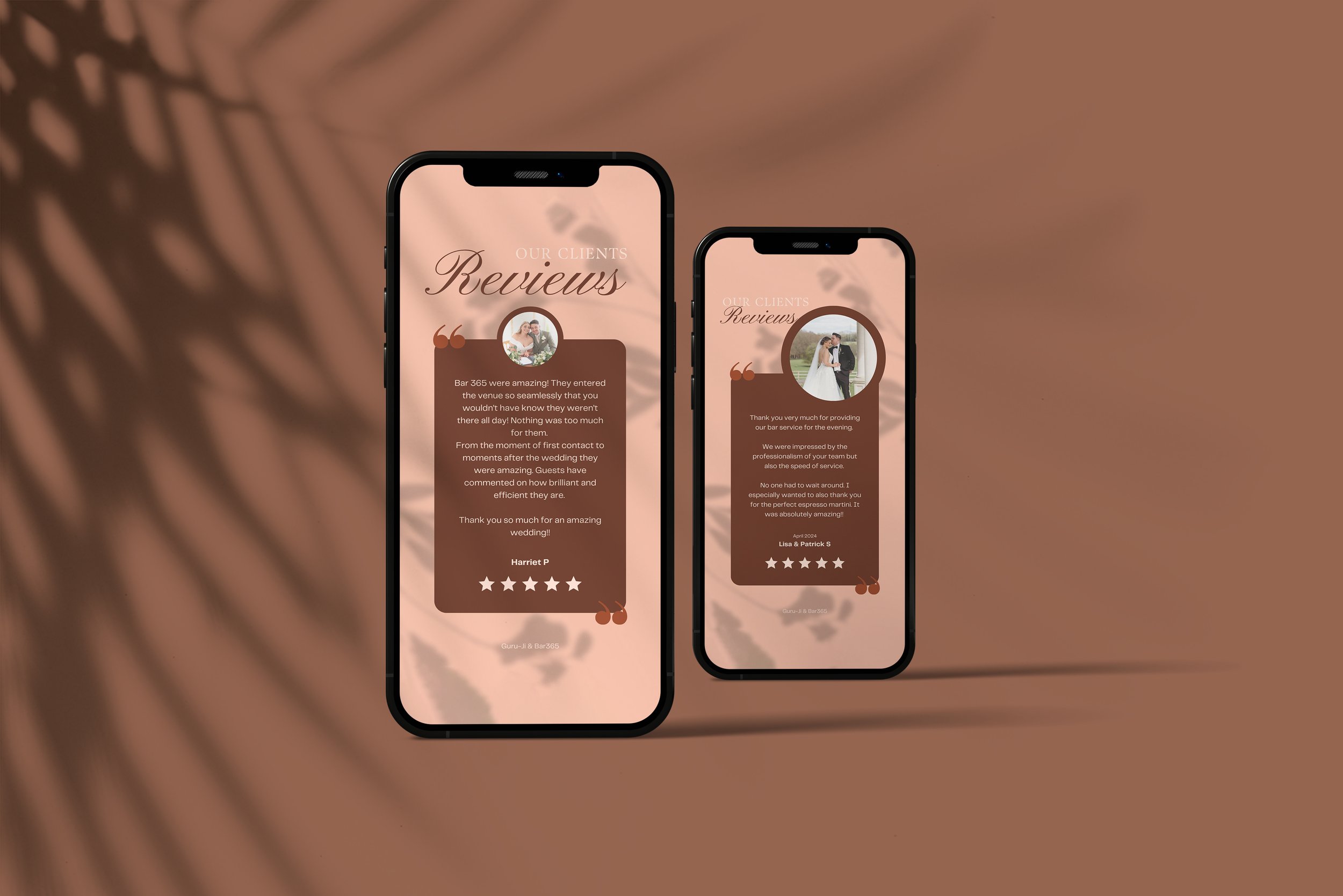 The visual identity applied to the instagram highlights, for social proofing.
