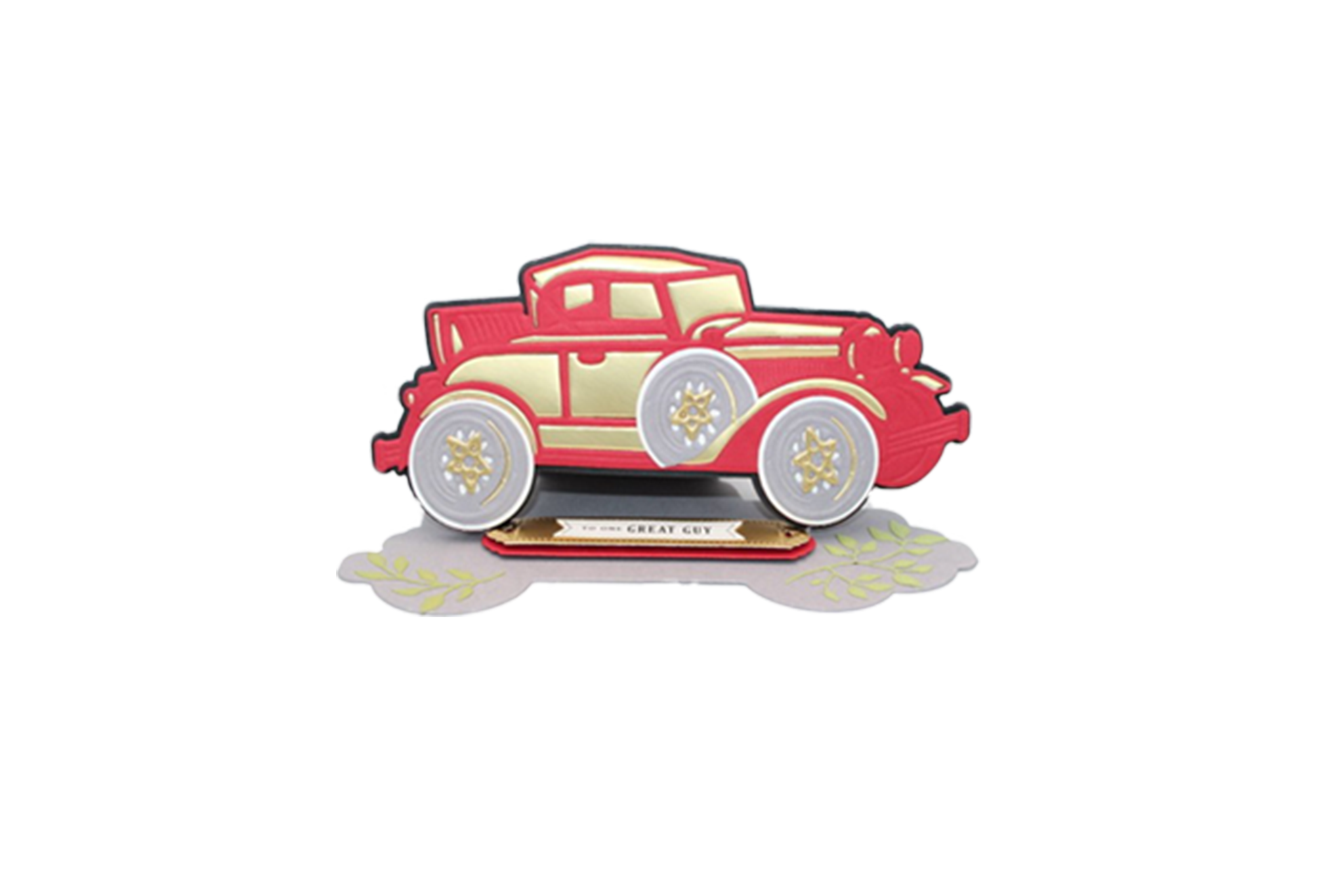 Red & gold car
