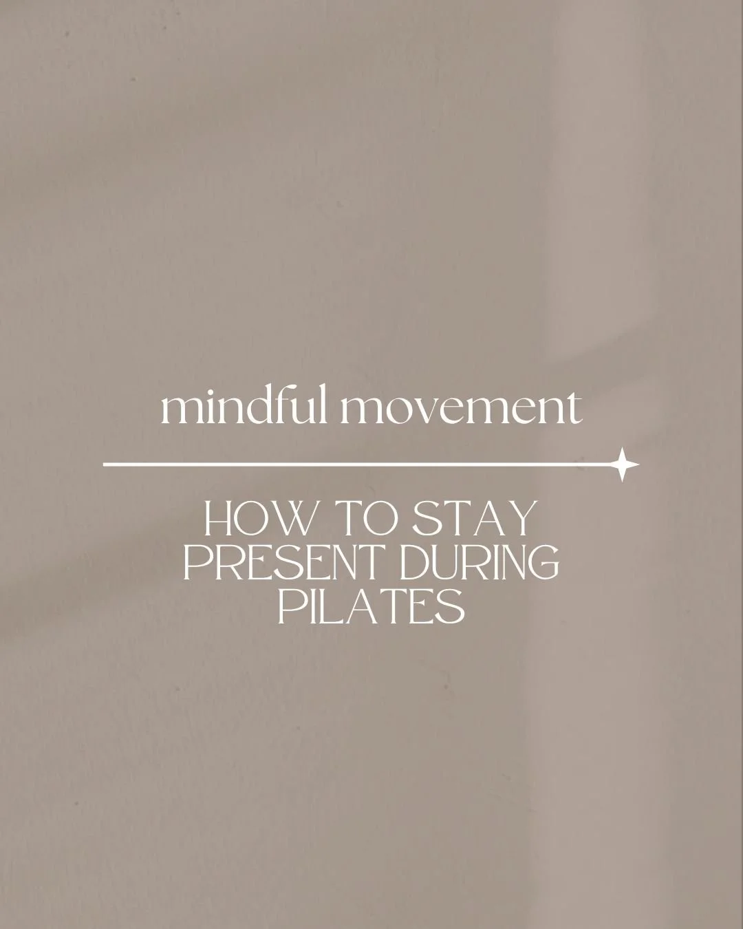 It&rsquo;s easy to let your mind race thinking about your day, your to-do list, or what&rsquo;s for dinner. But Pilates is your reminder to come back. Back to your breath, your body and, your movement.

The reformer has a funny way of pulling you int