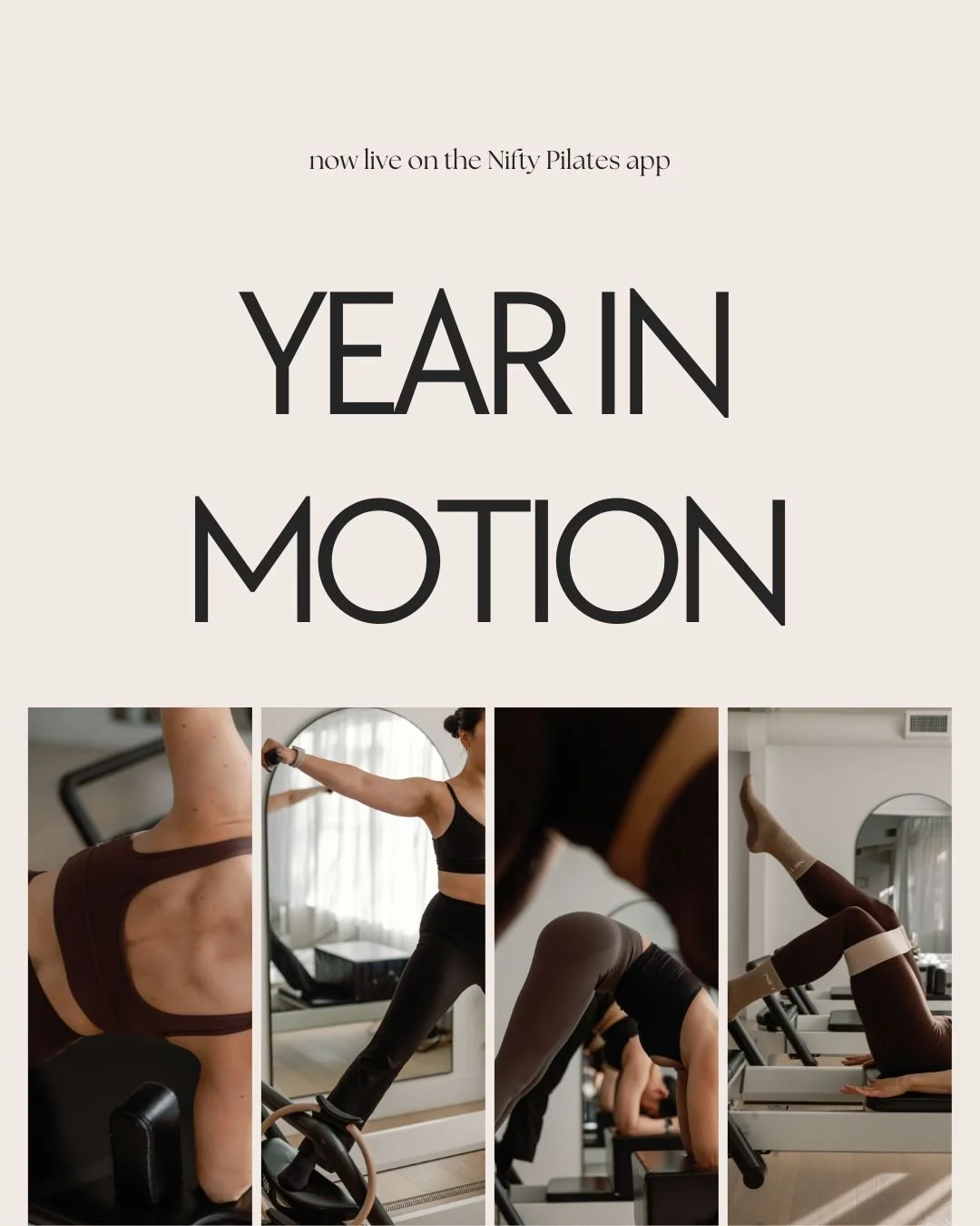It's time to celebrate your hard work... your 2025 Year in Motion is LIVE in the Nifty app! 👏 

Check the app to see your stats: your favourite instructor, total classes, most active month, and more. If you feel like sharing, we'd genuinely love to 