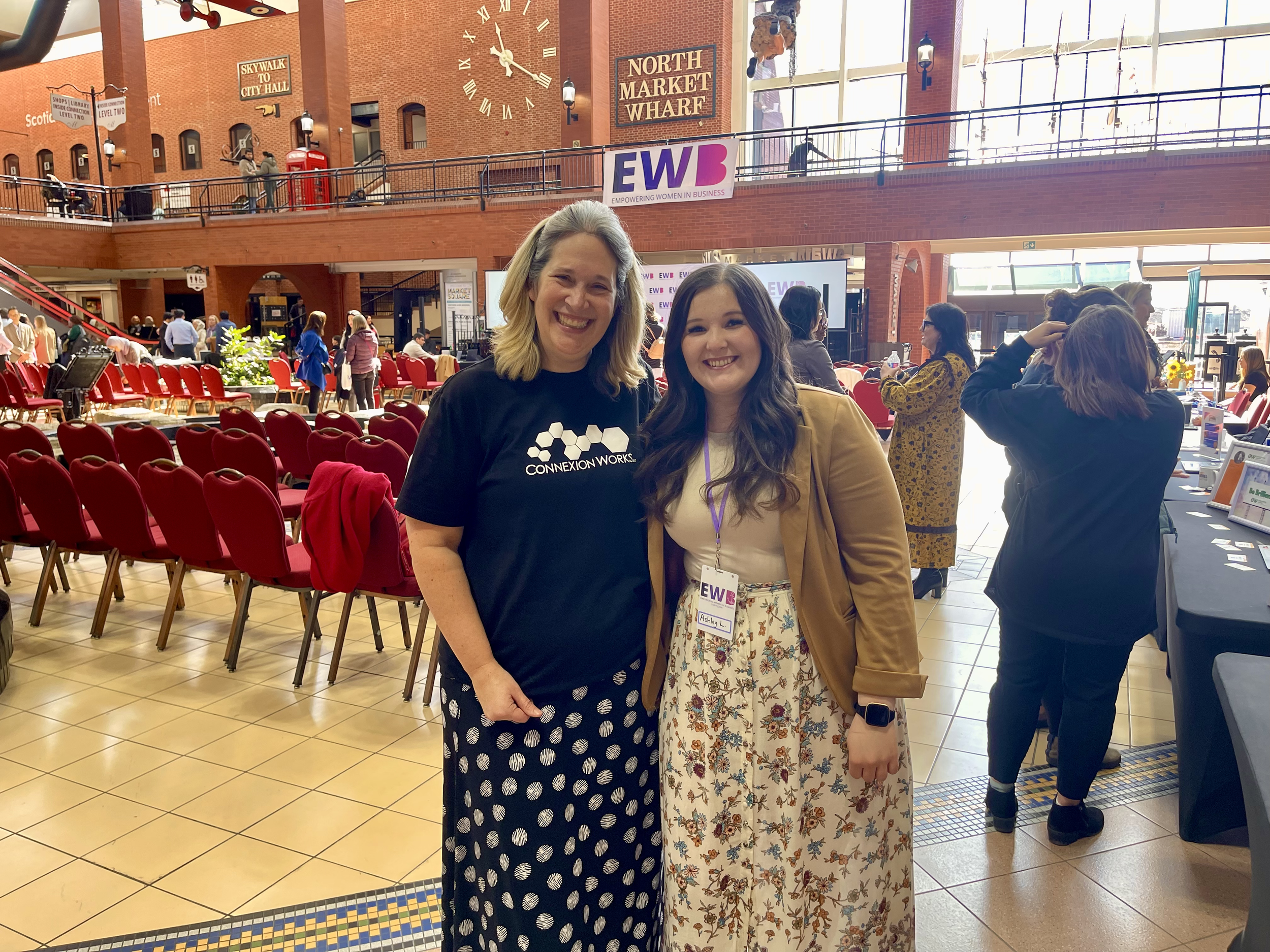 Attended Empowering Women in Business Conference 2024 - Photo with Heather Acker, Founder of Connexionworks Saint John. I volunteered with Heather during university. 