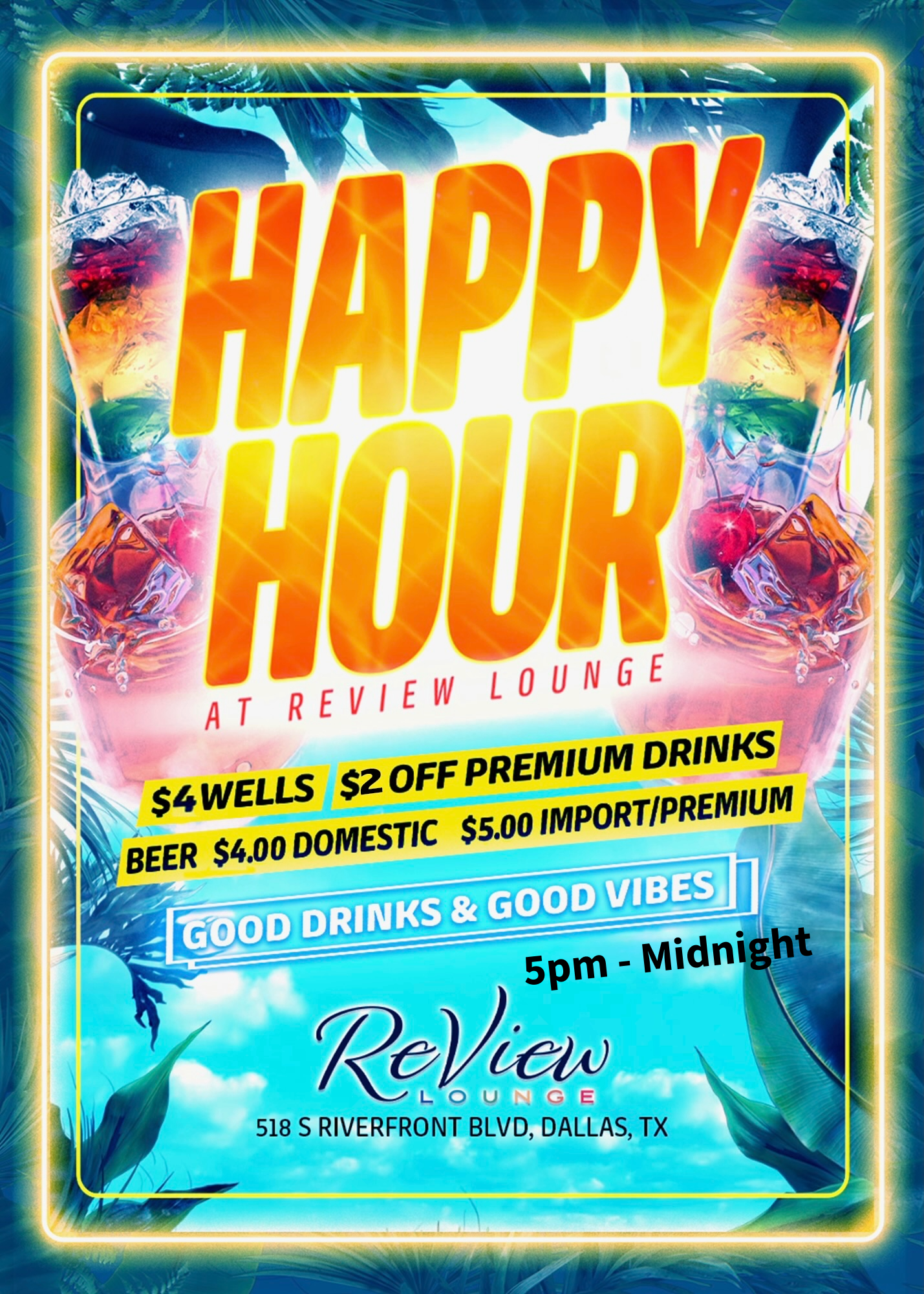 Extended Sunday Happy Hour till Midnight