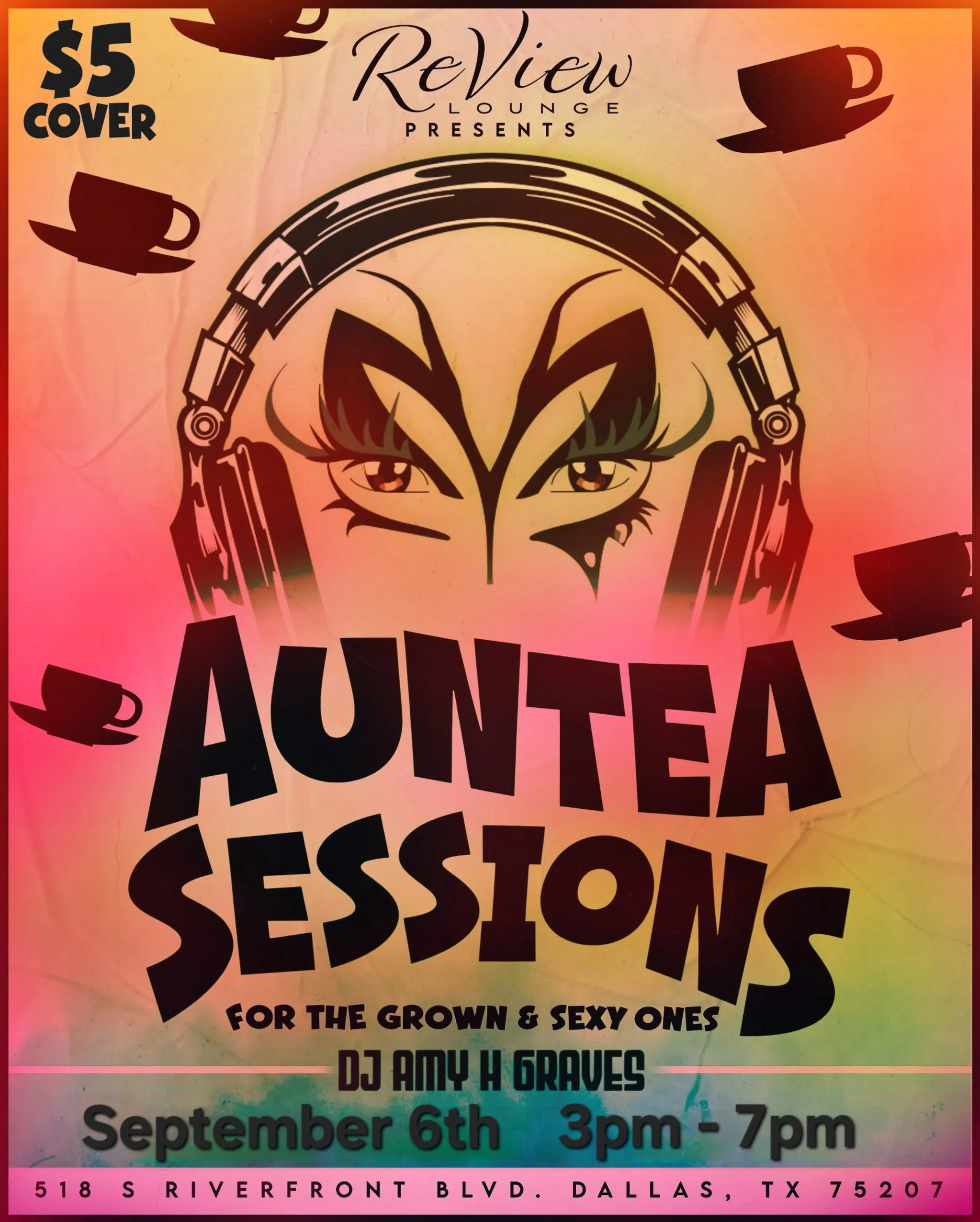 Come join the second Amy&rsquo;s Aun&rsquo;Tea&rsquo; Sessions where she&rsquo;ll be spinning the best of the best jams throughout the ages!
Theme: Hits for the Grown and Sexy!
Only $5 to join in on the fun. Happy Hour prices from 5-9pm.