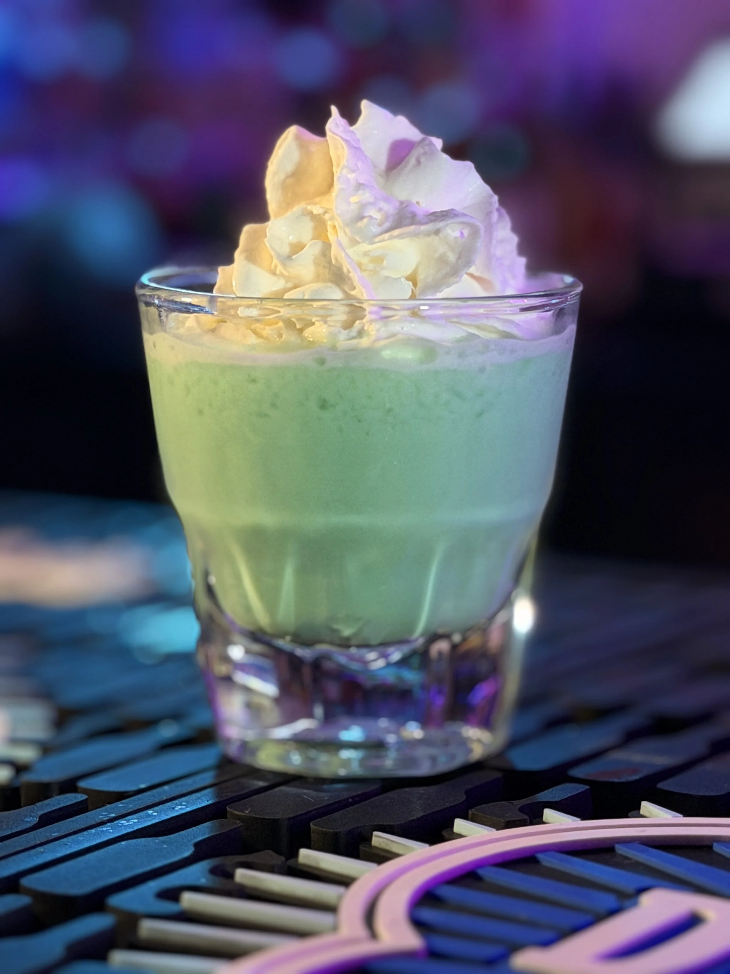 Mardi Gras Grass Hopper Shot