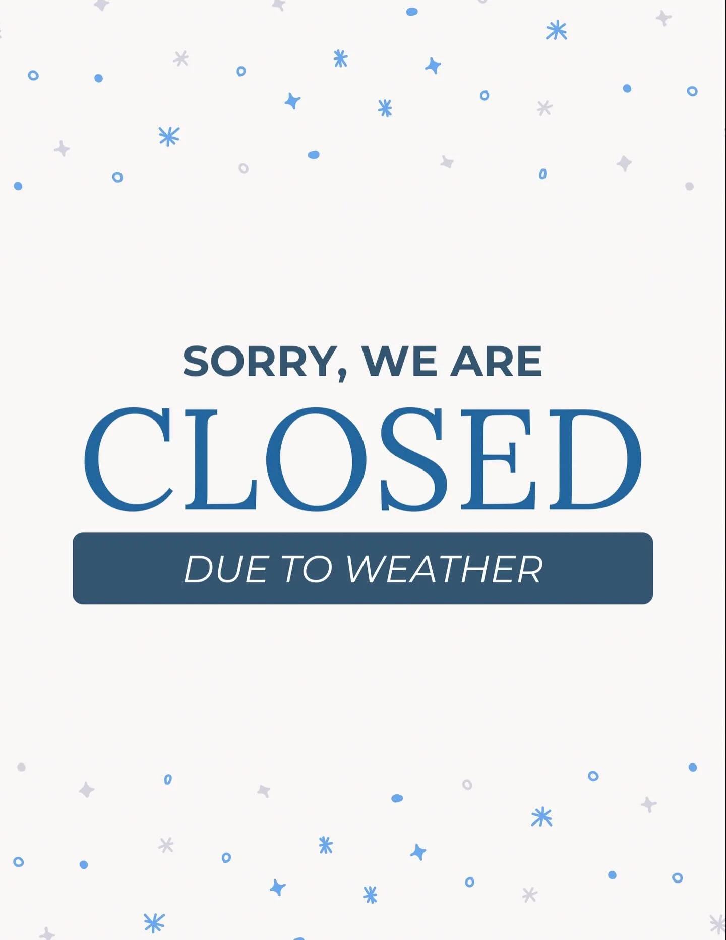 We will be closed today! Walnut Ave is still very slick and our parking lot is pure black ice! For the safety of our customers, we will stay closed to allow the plow trucks to come through today! We should be open normal hours tomorrow (1/28/26). Tha