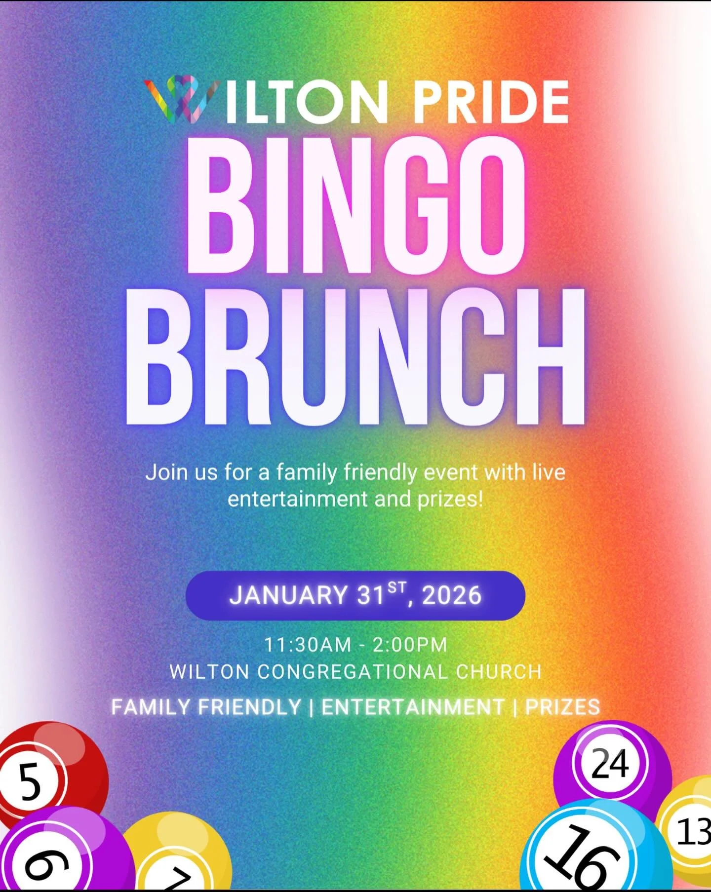 🎉✨ Bingo Brunch is BACK! ✨🎉 
Get ready for one of Wilton Pride&rsquo;s most joyful, colorful, and laughter-filled events of the year!

We&rsquo;re thrilled to welcome back our friends from @troupe429 who will be bringing the energy as they lead dra