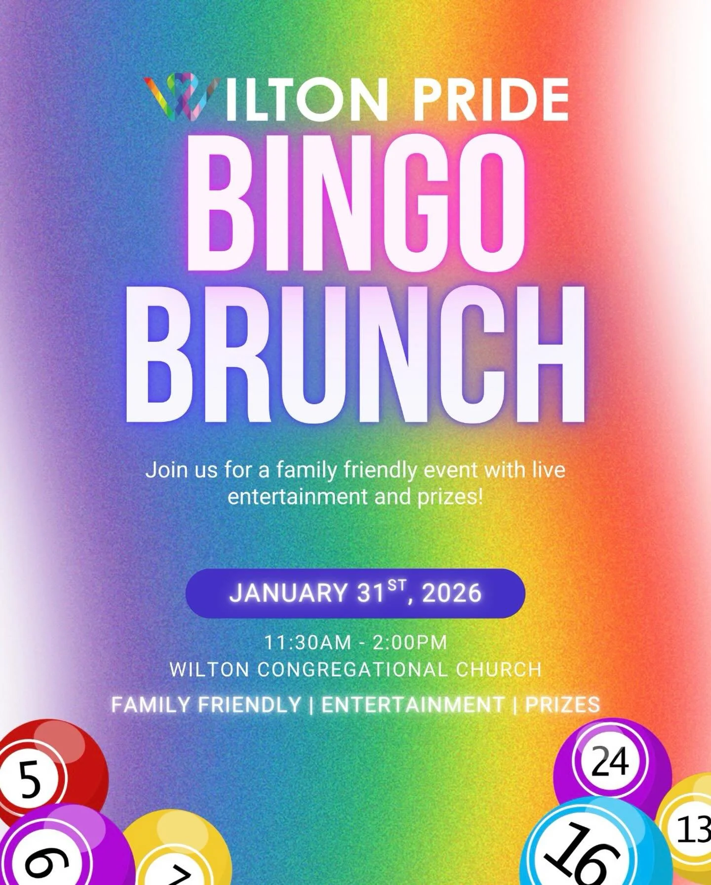 🎉 Just over ONE MONTH to go! 🎉
Bingo Brunch is almost here and we can&rsquo;t wait to see everyone!

Join Wilton Pride and our amazing friends from @troupe429 for drag-hosted bingo, joyful performances, delicious brunch bites, and plenty of laughs 