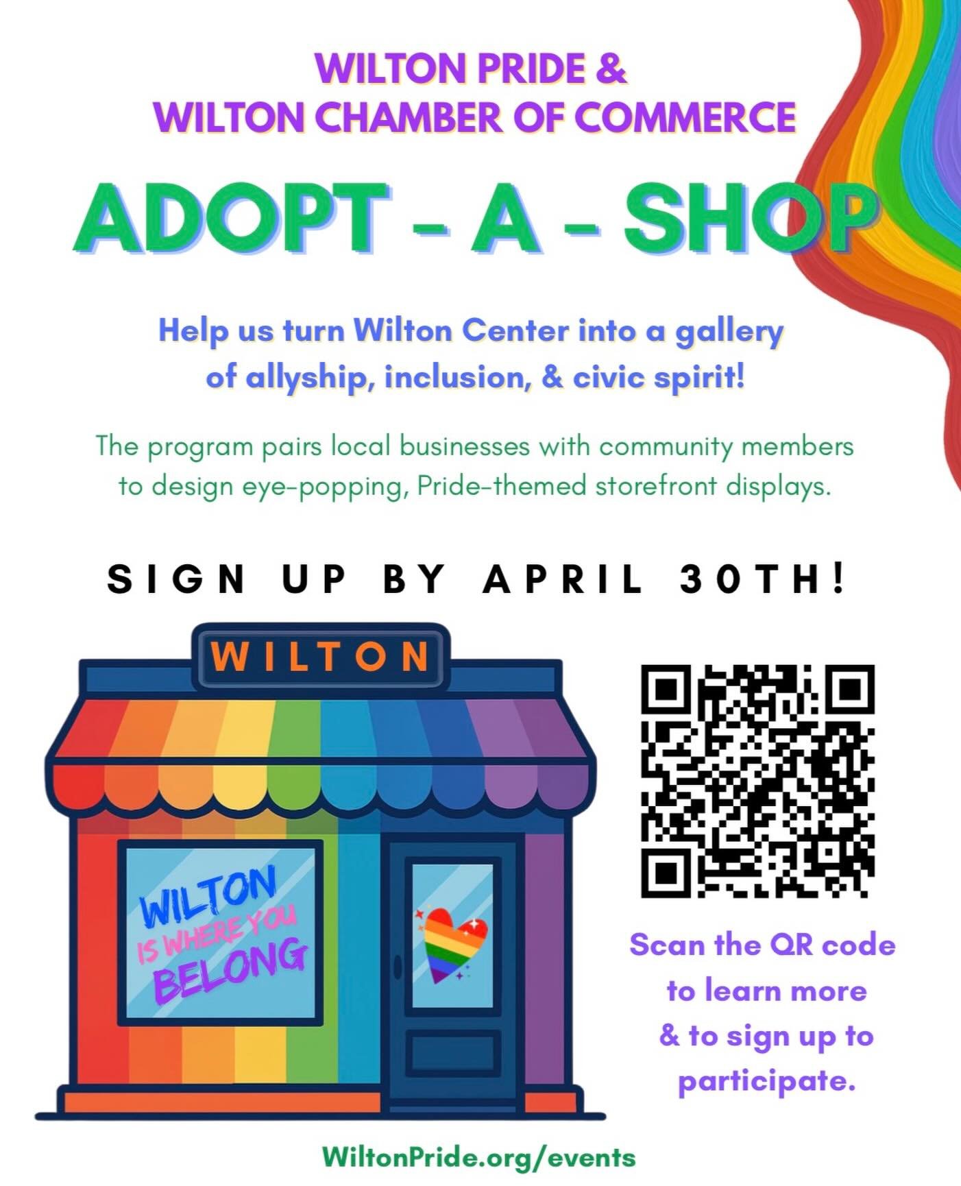 ✨ Have you spotted these around town? 👀🌈

Our Adopt-a-Shop flyers are out and about, and there&rsquo;s still time to join in on the fun!

Sign up by scanning the QR code, visiting the link in our bio, or heading directly to our website to either ha