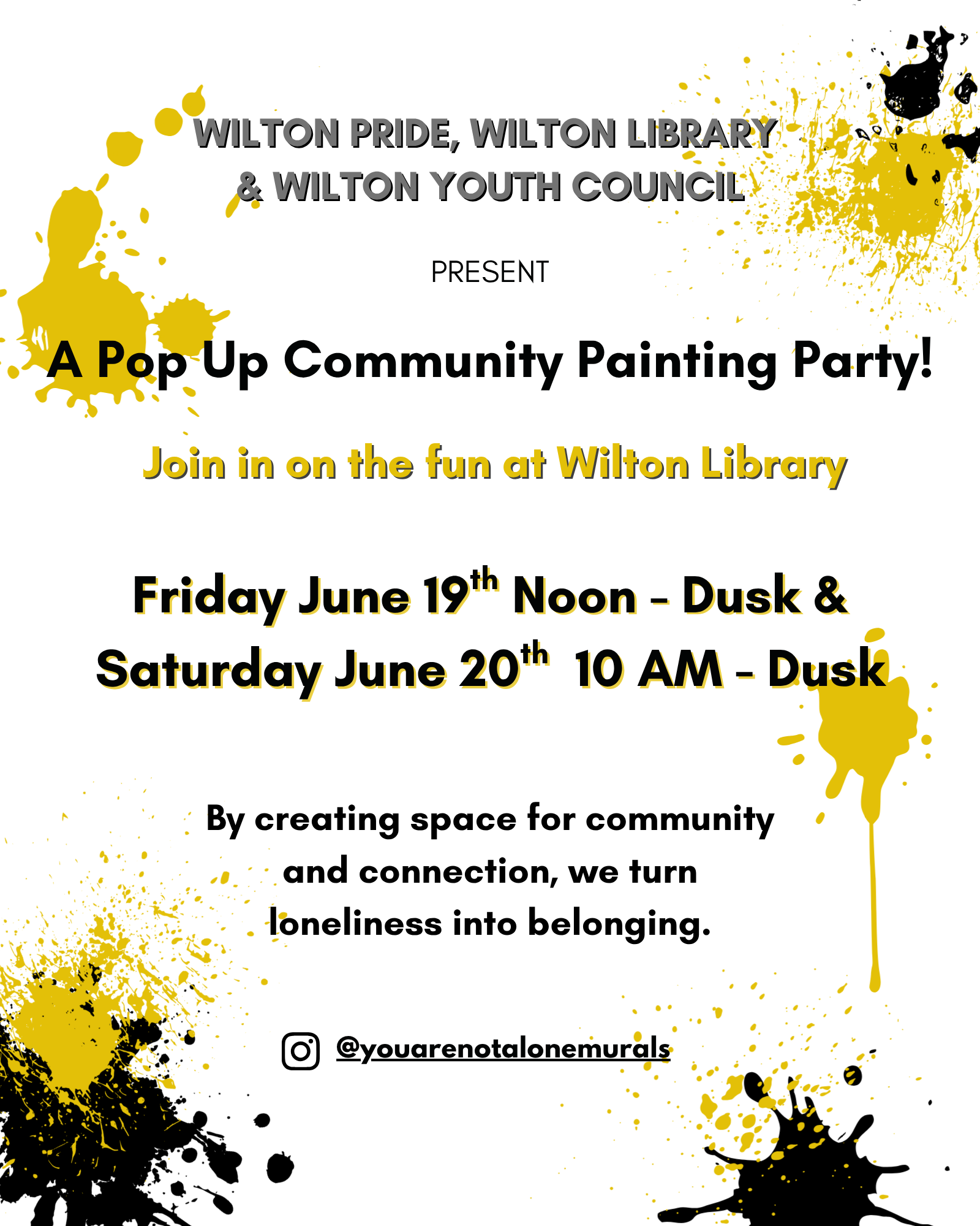 You Are Not Alone Mural Painting Party