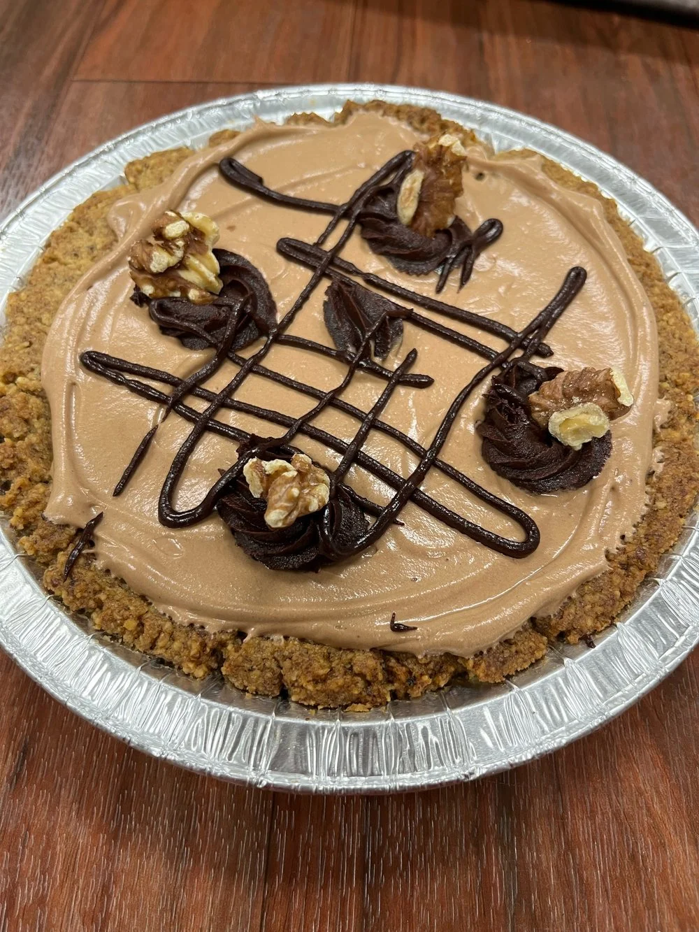 Walnut Crust Chocolate Mousse Pie (GF)