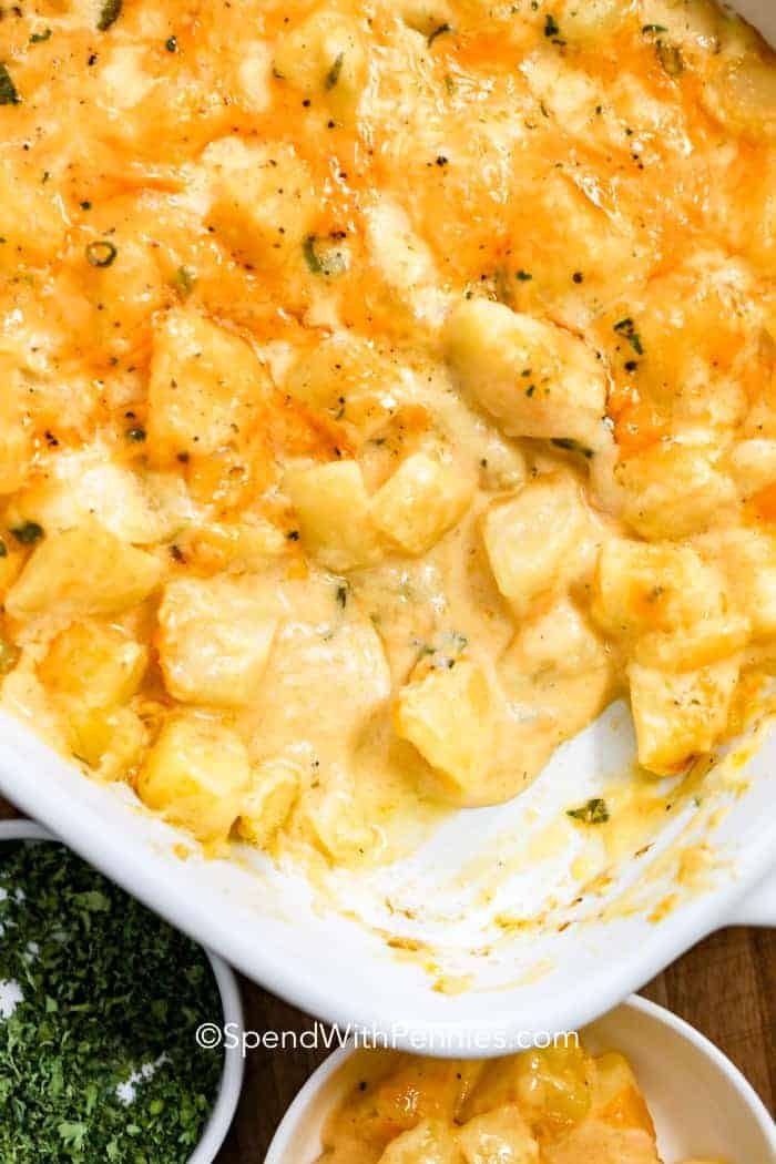 Dairy Potatoes with Cheddar Topping (GF)