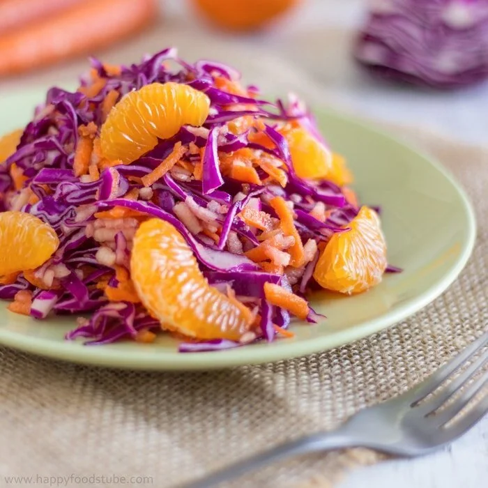 Red Cabbage Salad with Mandarin Oranges (GF)