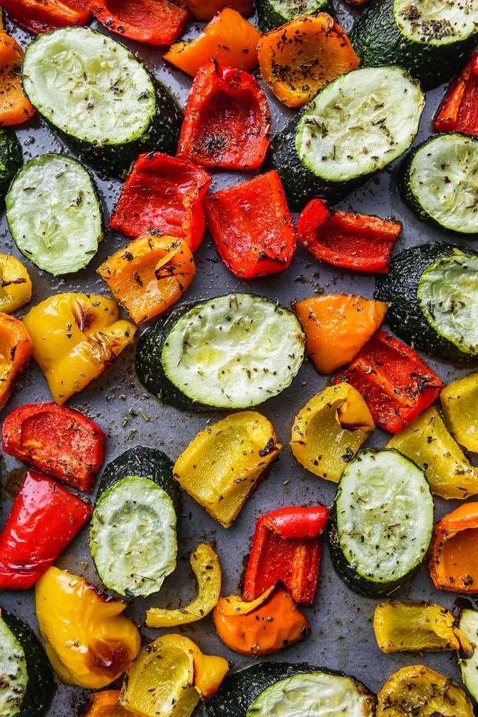 Roasted Zucchini, Red Peppers, and Eggplant