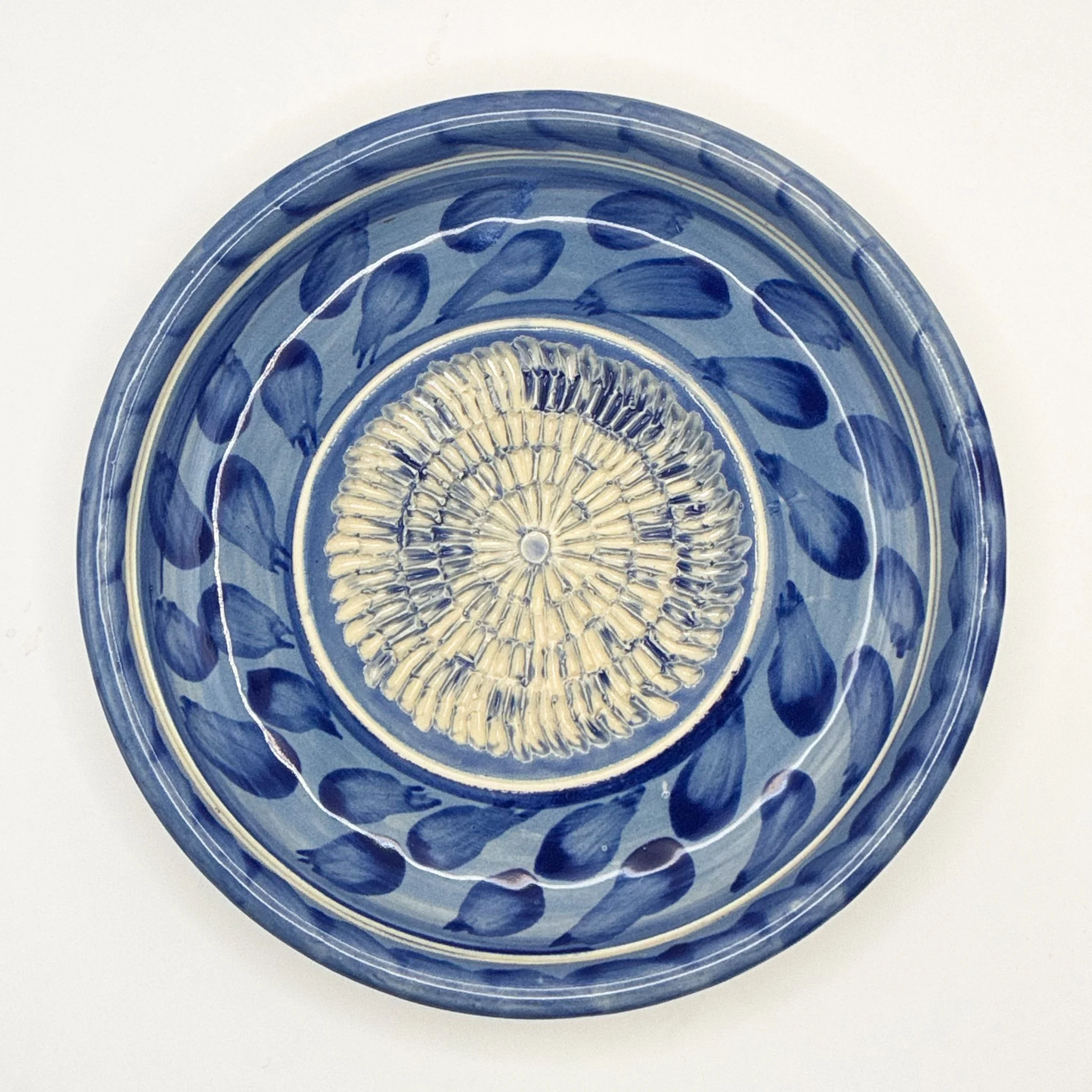 Blue Pan Con Tomate Plate