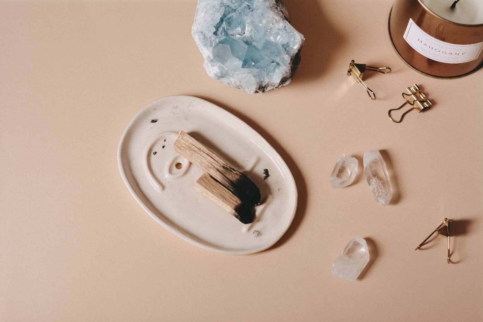 Palo Santo + Crystal Set