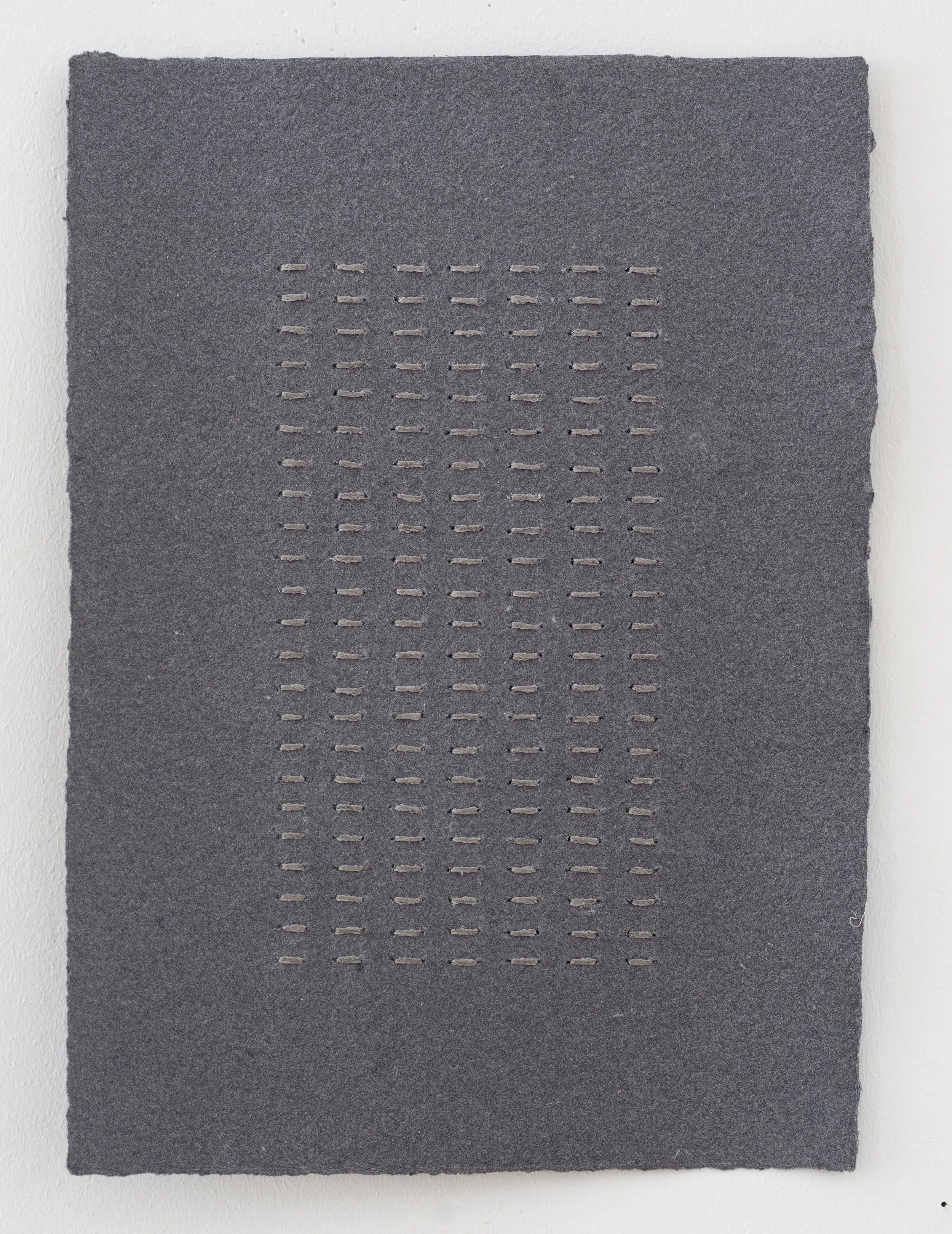 A poet in the physical (Negro Scars), Waxed thread through paper, 10.5 x 7.5 inches, 2026