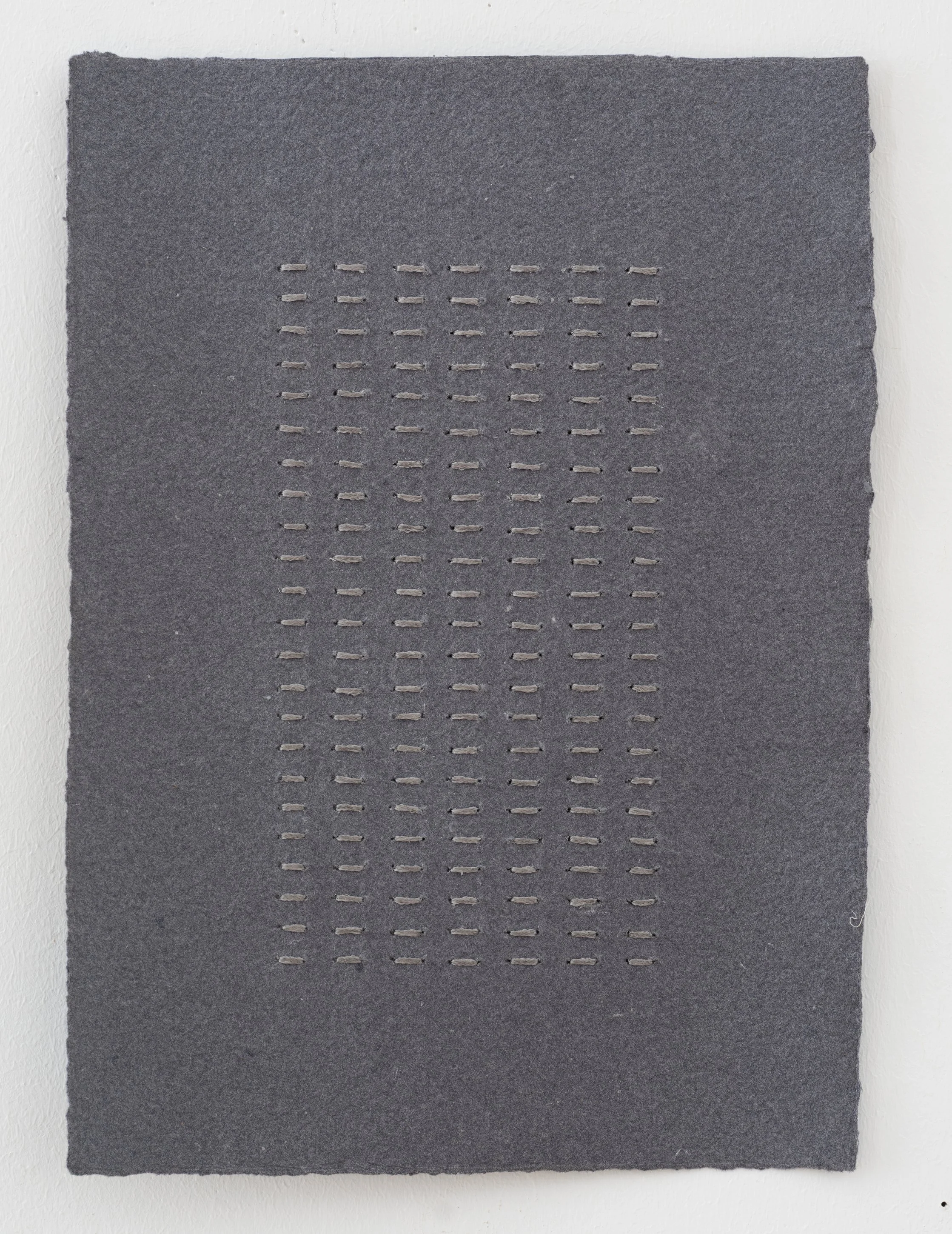 A poet in the physical (Negro Scars), waxed thread through paper, 10.5 × 7.5 in., 2026