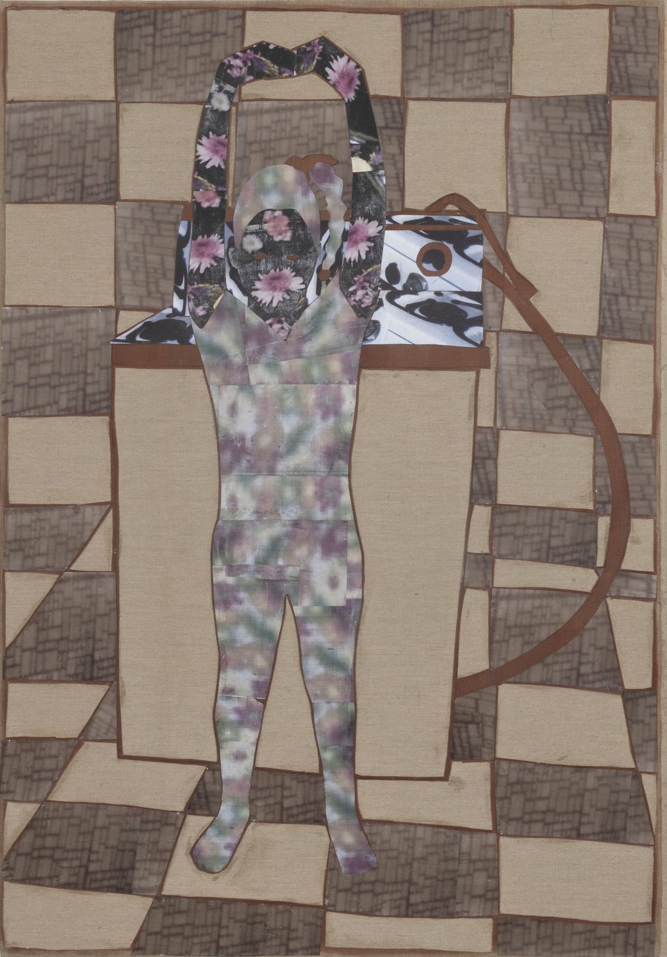 Blue Dream, charcoal, paper, and oil on linen, 72 × 50 in., 2021