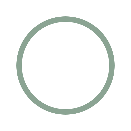 A sage green circle icon