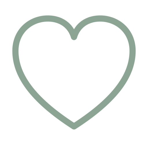 Outline of a heart with a light border.