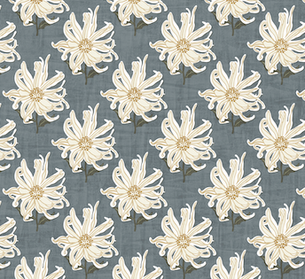 vintage dahlia - blue gray