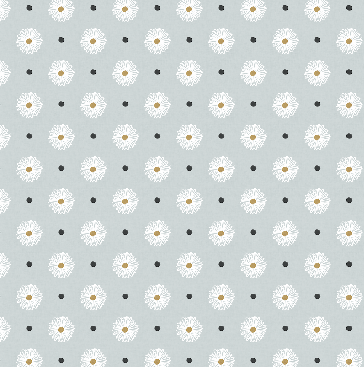 daisy dots - muted blue