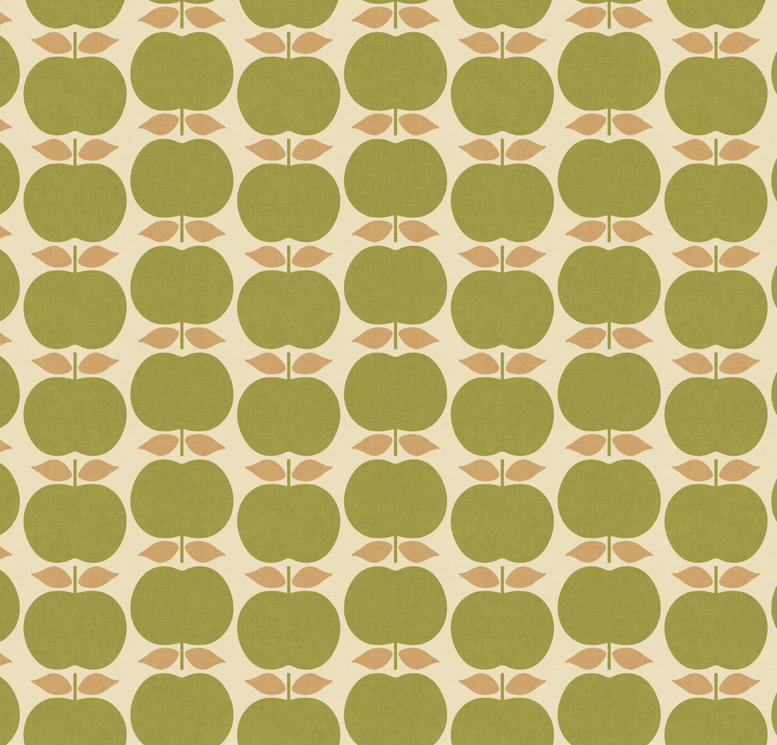 retro kitchen apples green