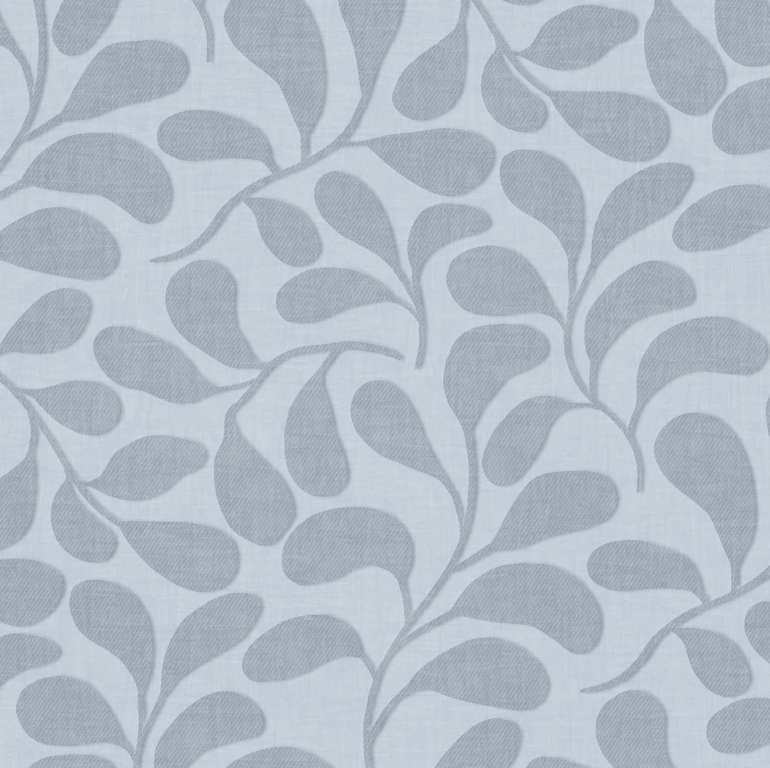 flowing botanical leaves tonal blue gray