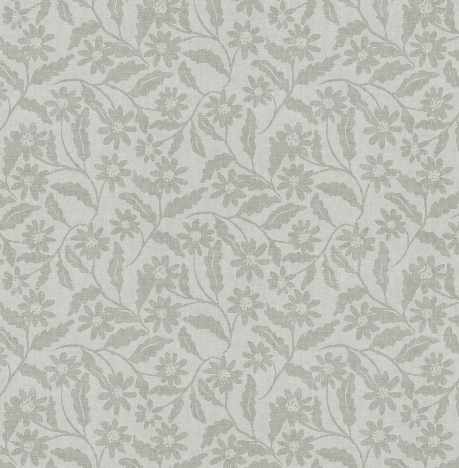 boho daisies - tonal blue gray